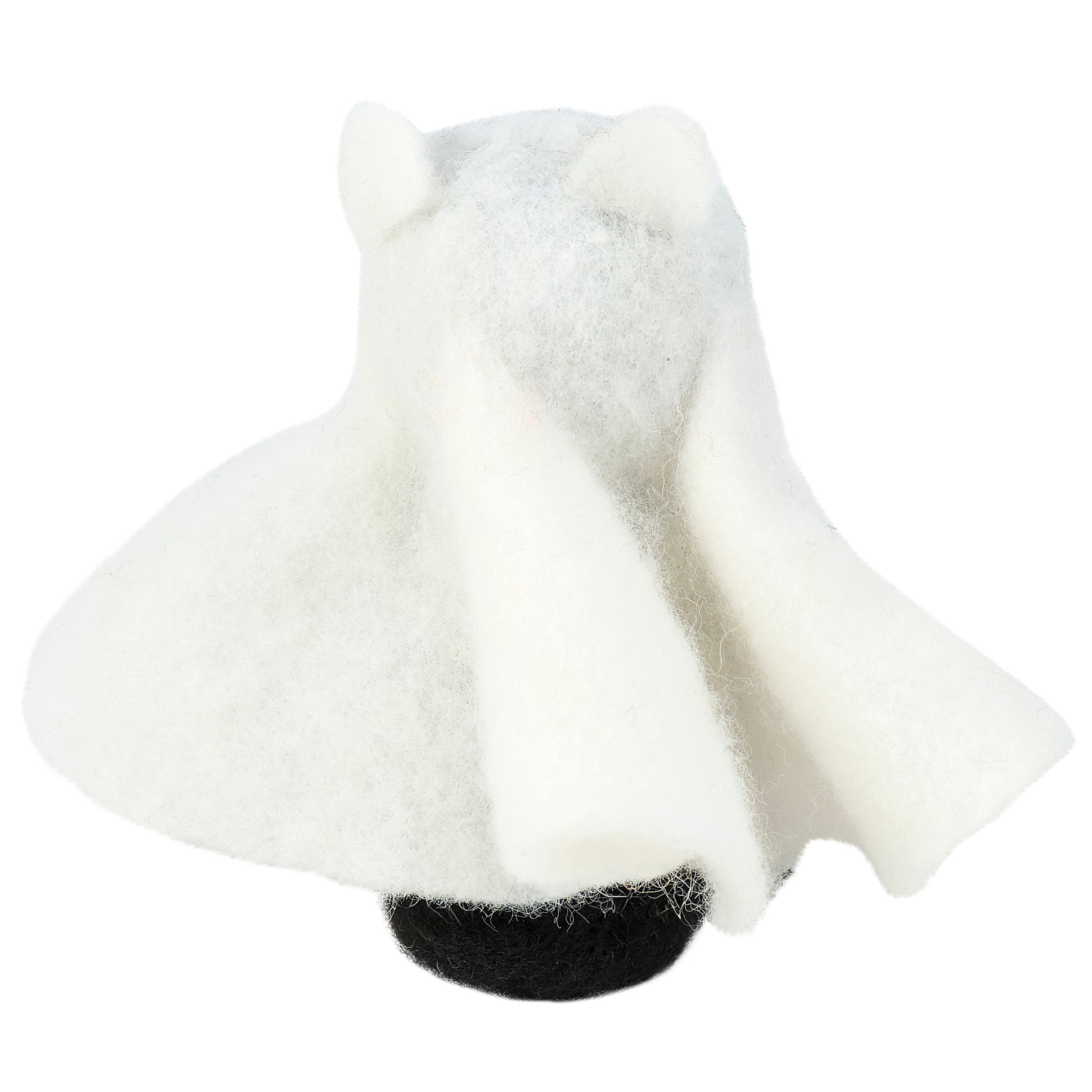 Spooky Ghost Cat Critter with Pumpkin Bucket - Felt Halloween Decor