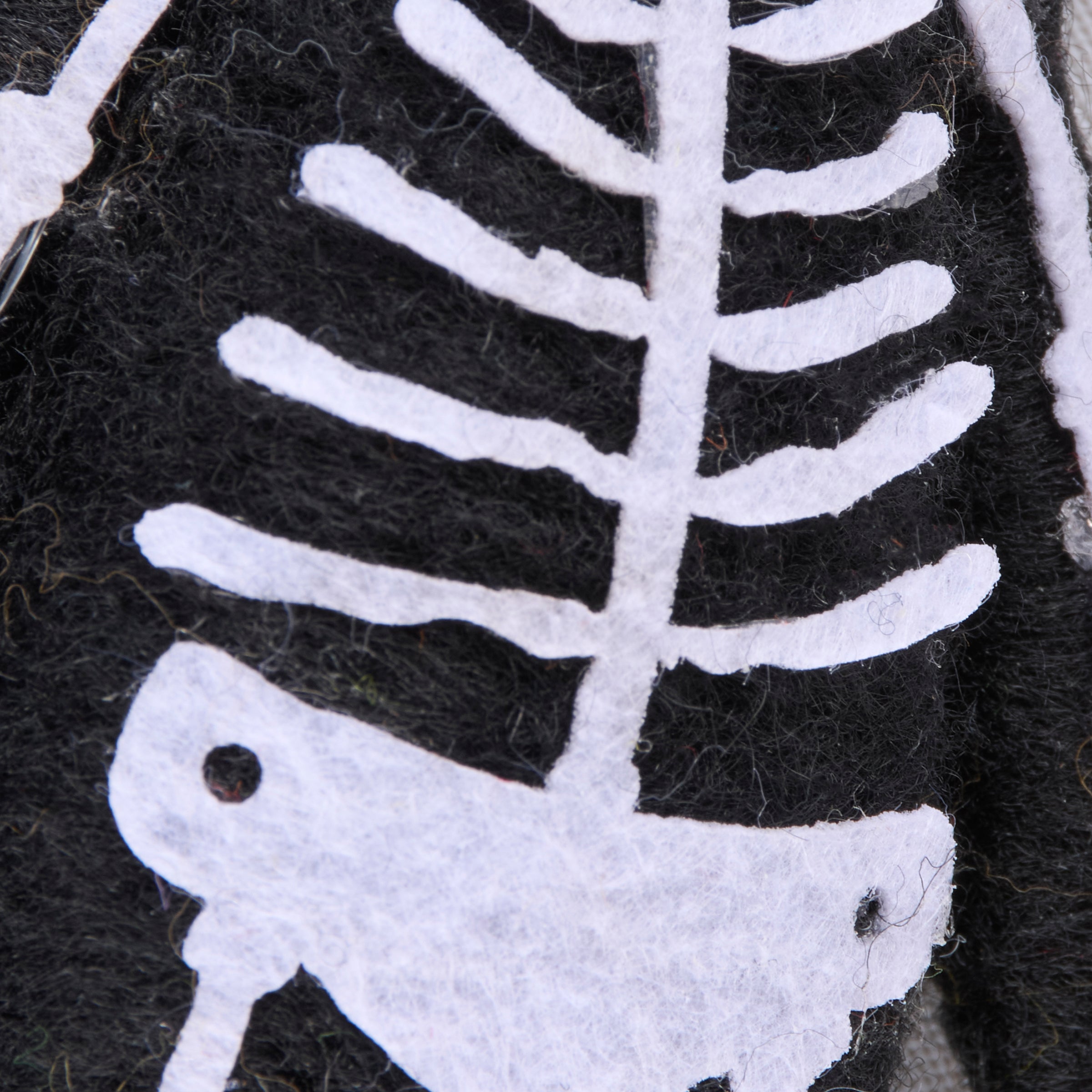 Spooky Skeleton Cat Critter Felt Halloween Decoration - Freestanding Festive Accent