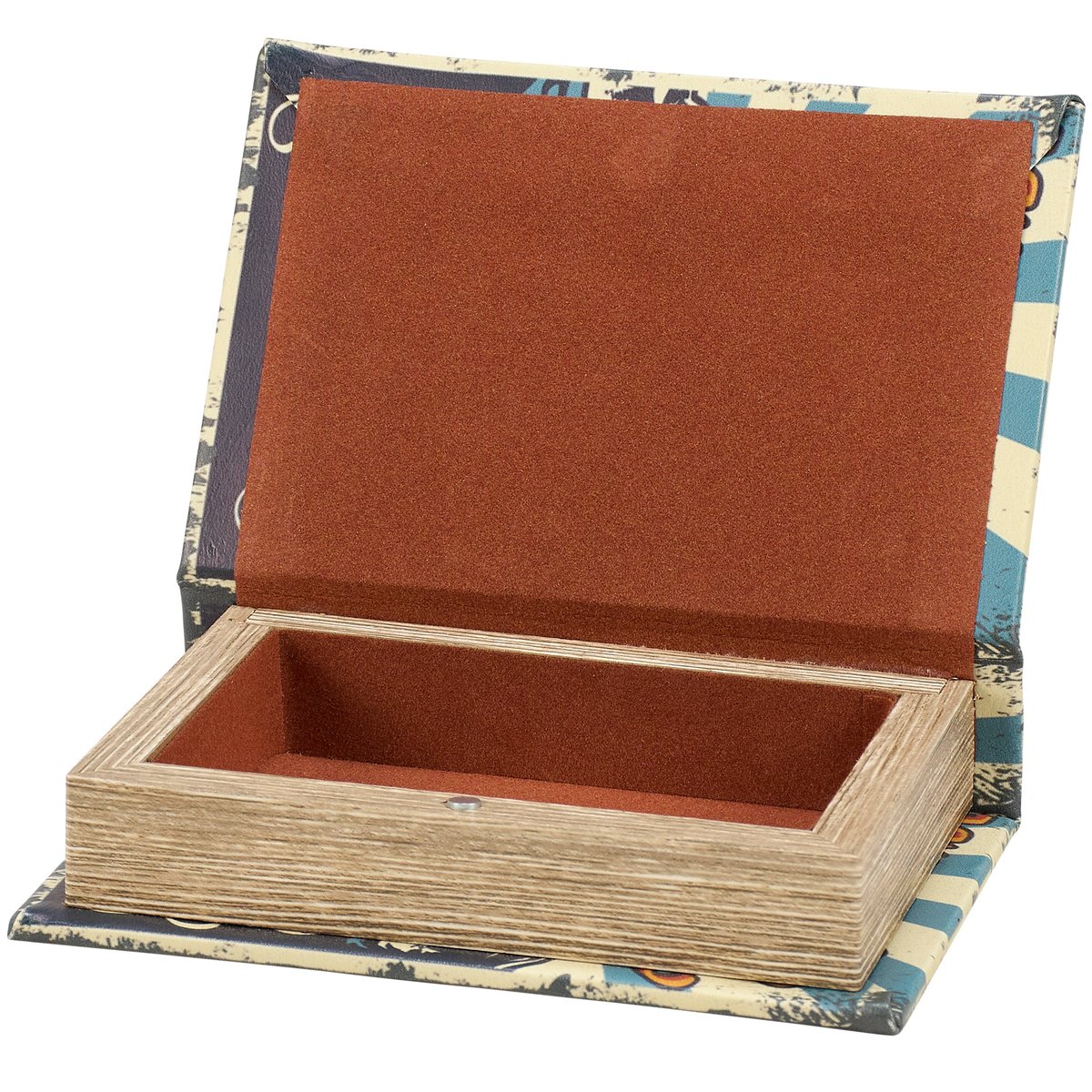 Decorative Faux Leather Book Box: Adventure Awaits Canoeing Wild River Explorer