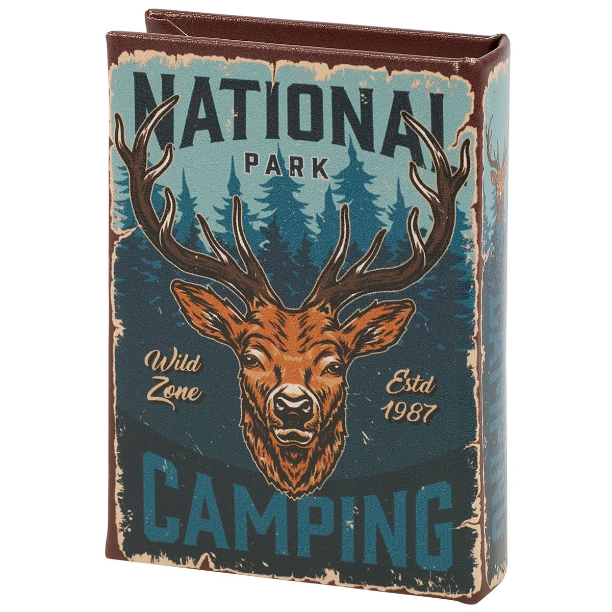 Rustic National Park Camping Decorative Book Box for Hidden Keepsake Storage