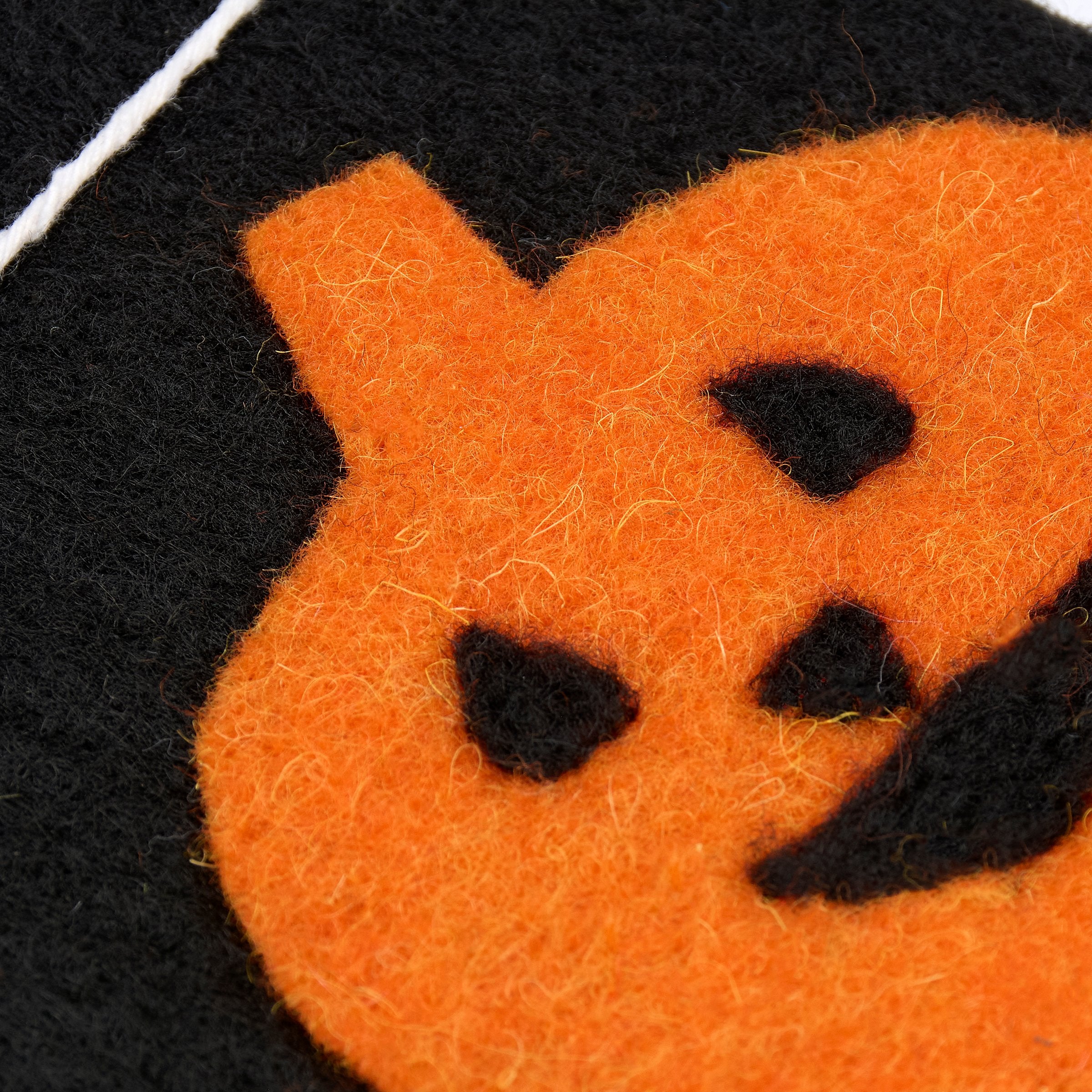 Spooky Felt Ghost & Jack O'Lantern Halloween Banner Garland - 71 Inch Decorative String