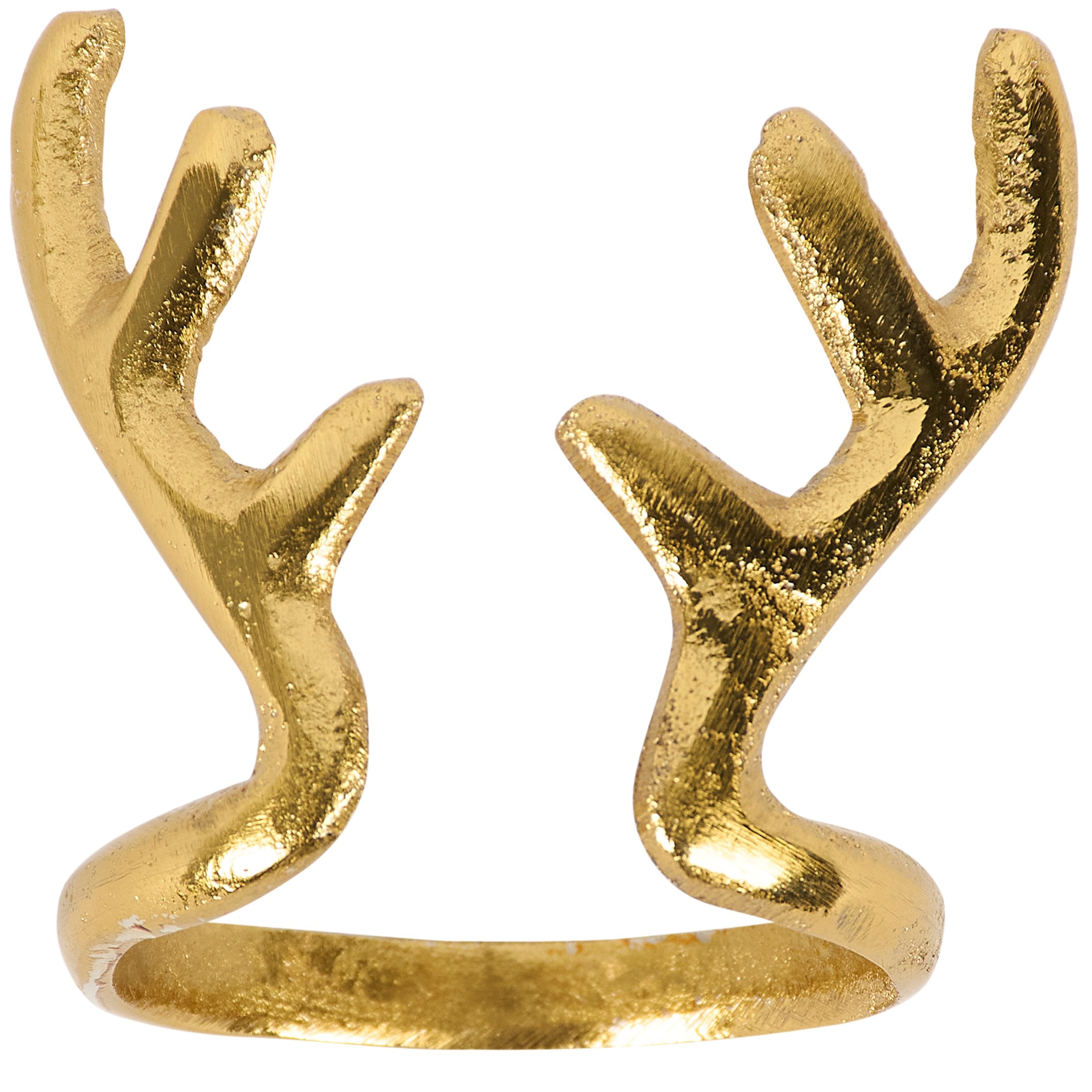 Elegant Gold Antlers Napkin Ring for Festive Tablescapes & Holiday Decor