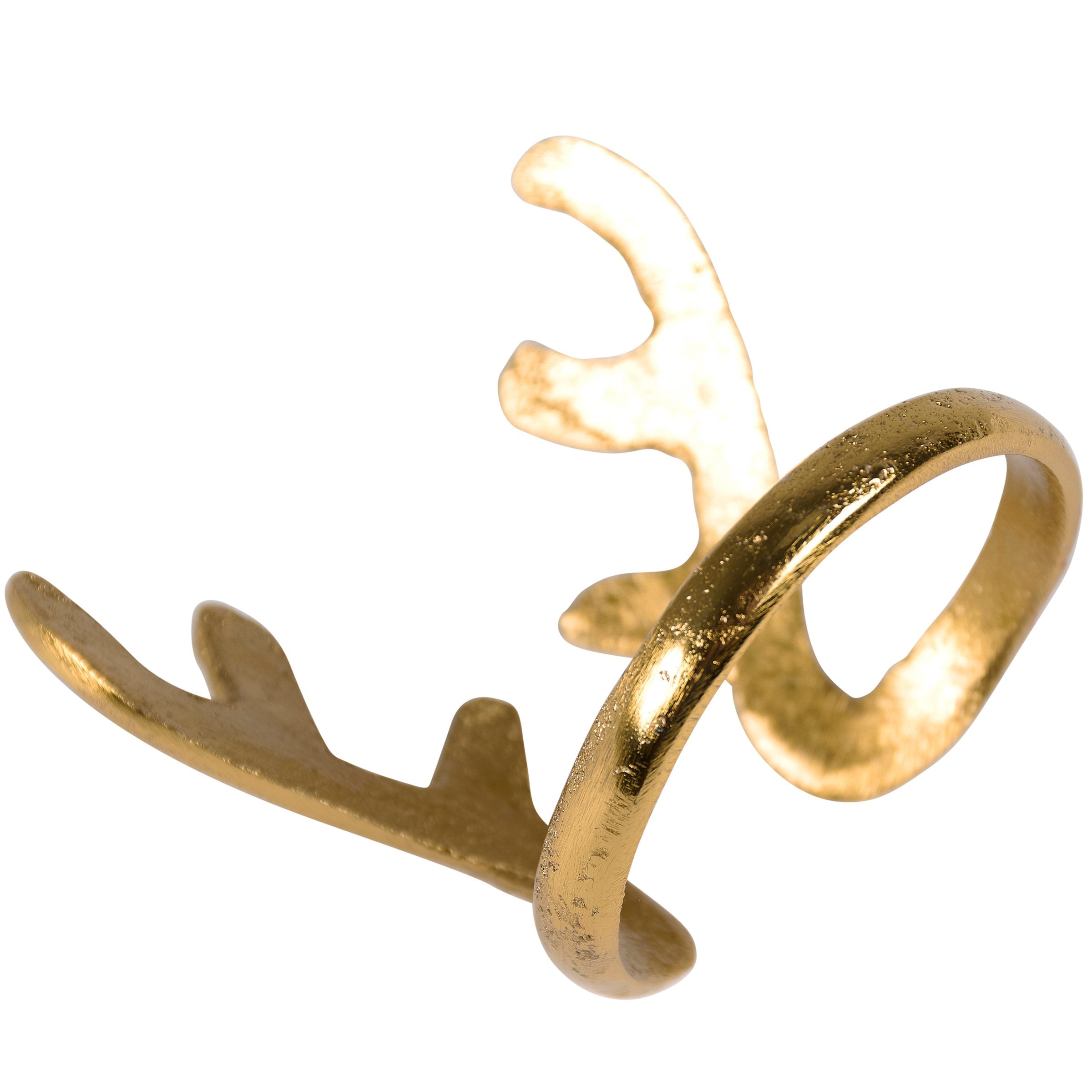 Elegant Gold Antlers Napkin Ring for Festive Tablescapes & Holiday Decor