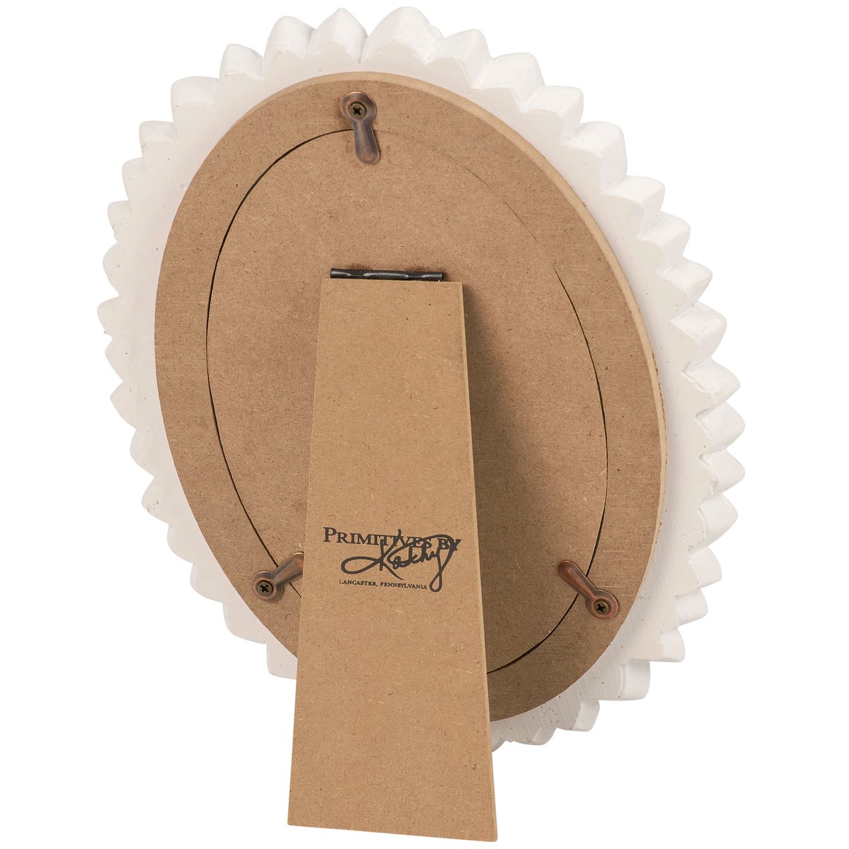 Rustic Autumn Leaves Oval Photo Frame for 4x6 Photos, Cream Wood Finish