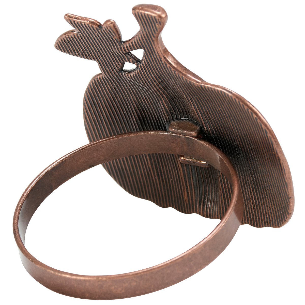 Rustic Bronze Sculpted Pumpkin Metal Napkin Ring for Fall Harvest Table Decor