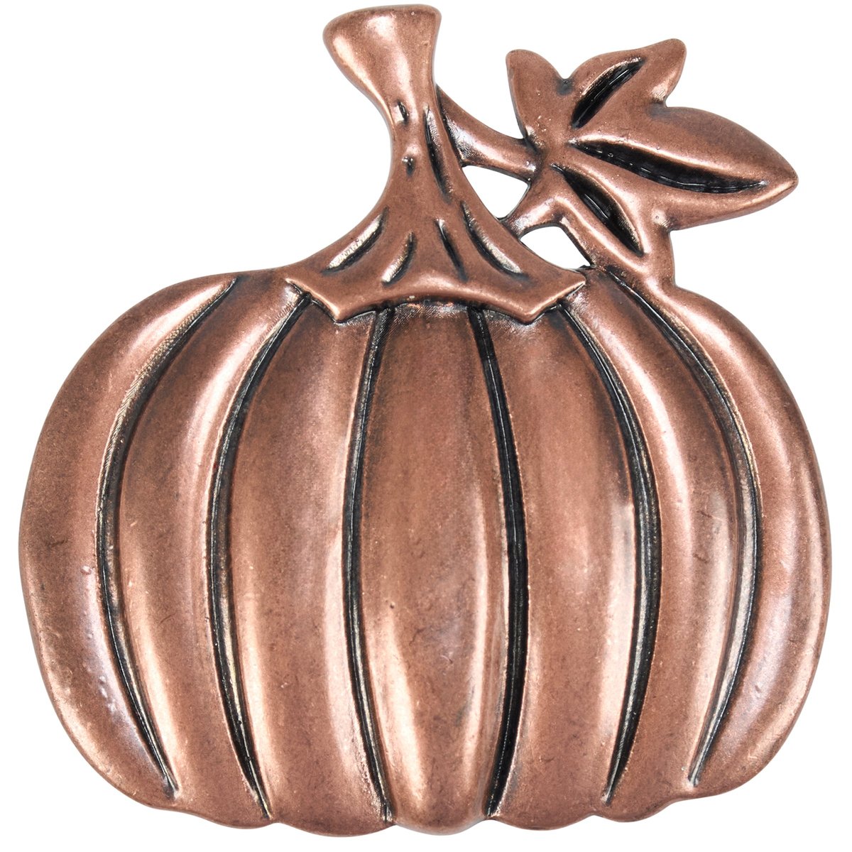 Rustic Bronze Sculpted Pumpkin Metal Napkin Ring for Fall Harvest Table Decor