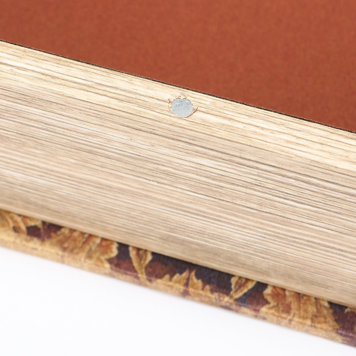 Ornate Floral Embellished Book Box for Keepsakes - Velvet Lined Decorative Storage