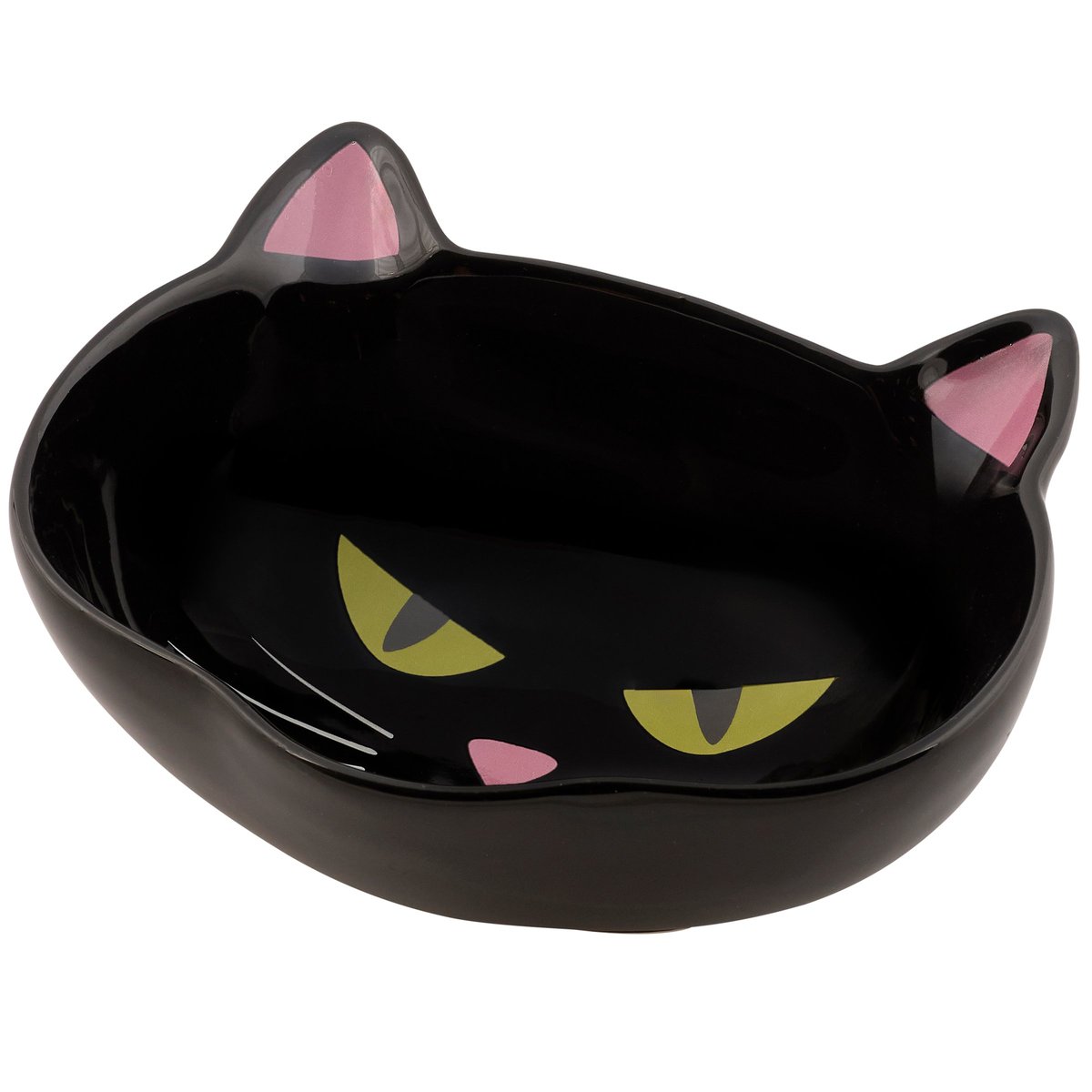 Charming Black Cat Stoneware Halloween Bowl - Festive Seasonal Decor & Tableware