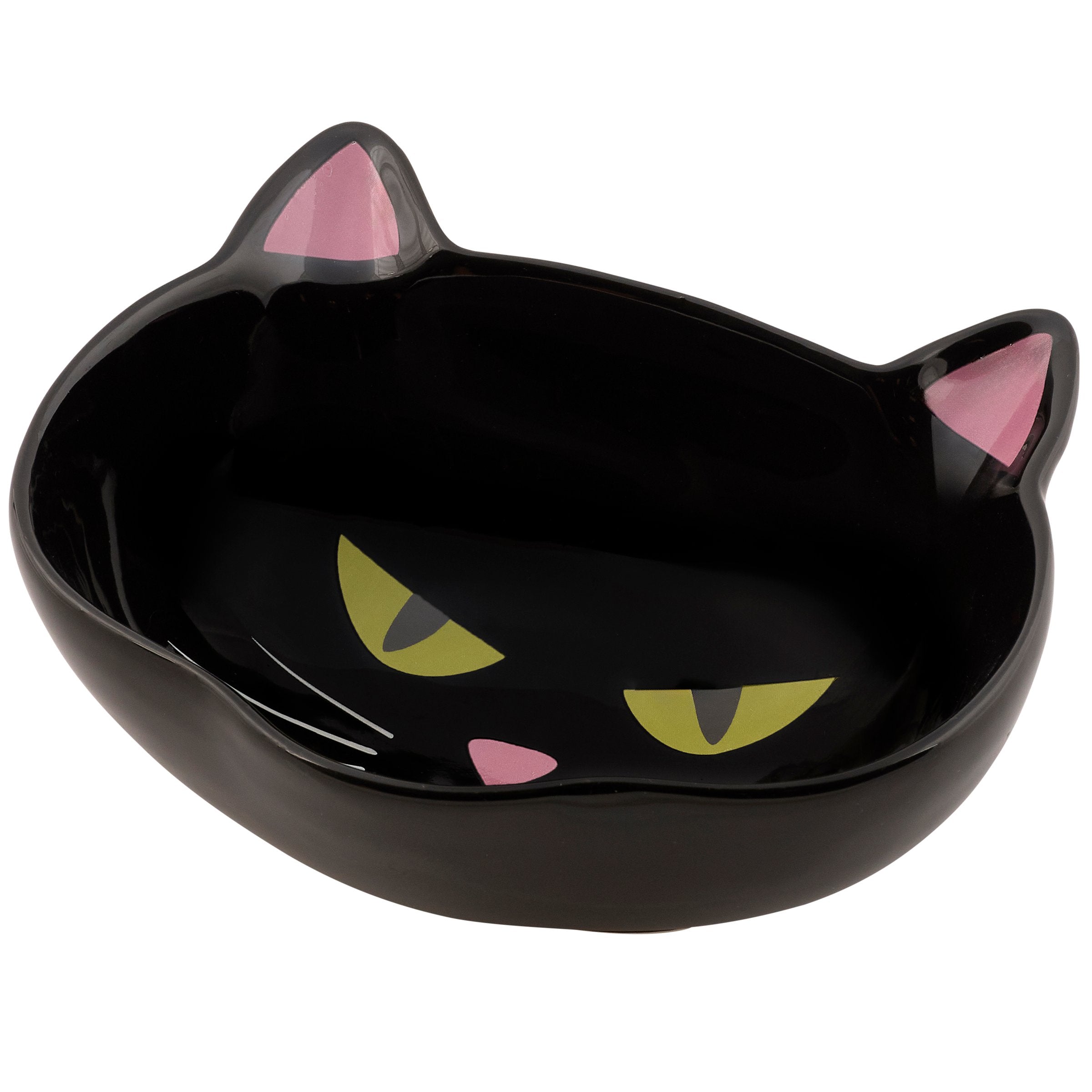 Charming Black Cat Stoneware Halloween Bowl - Festive Seasonal Decor & Tableware