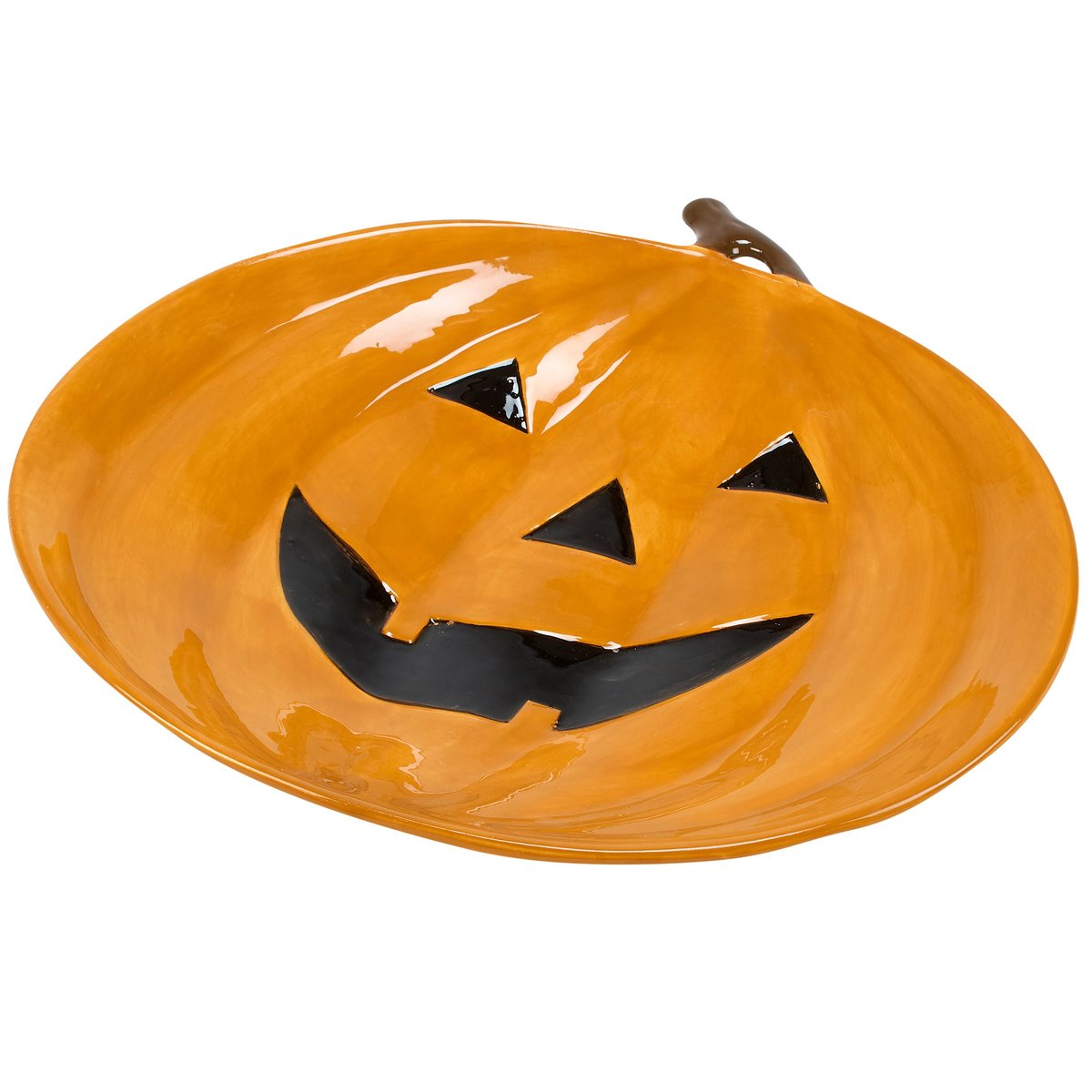 Festive Jack O' Lantern Ceramic Serving Platter for Spooky Halloween Delights