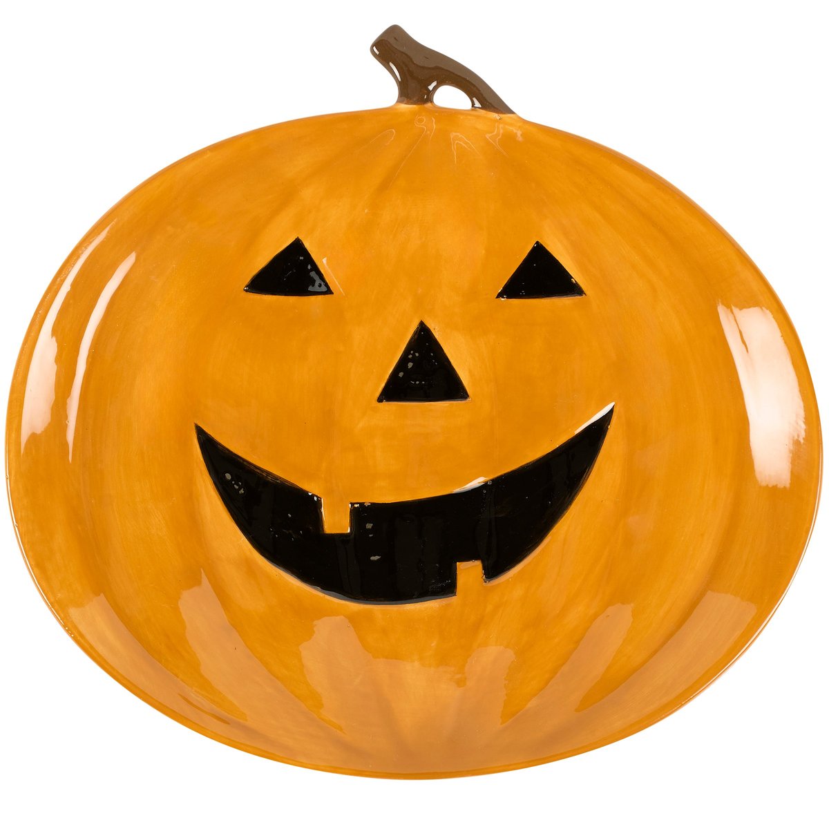 Festive Jack O' Lantern Ceramic Serving Platter for Spooky Halloween Delights