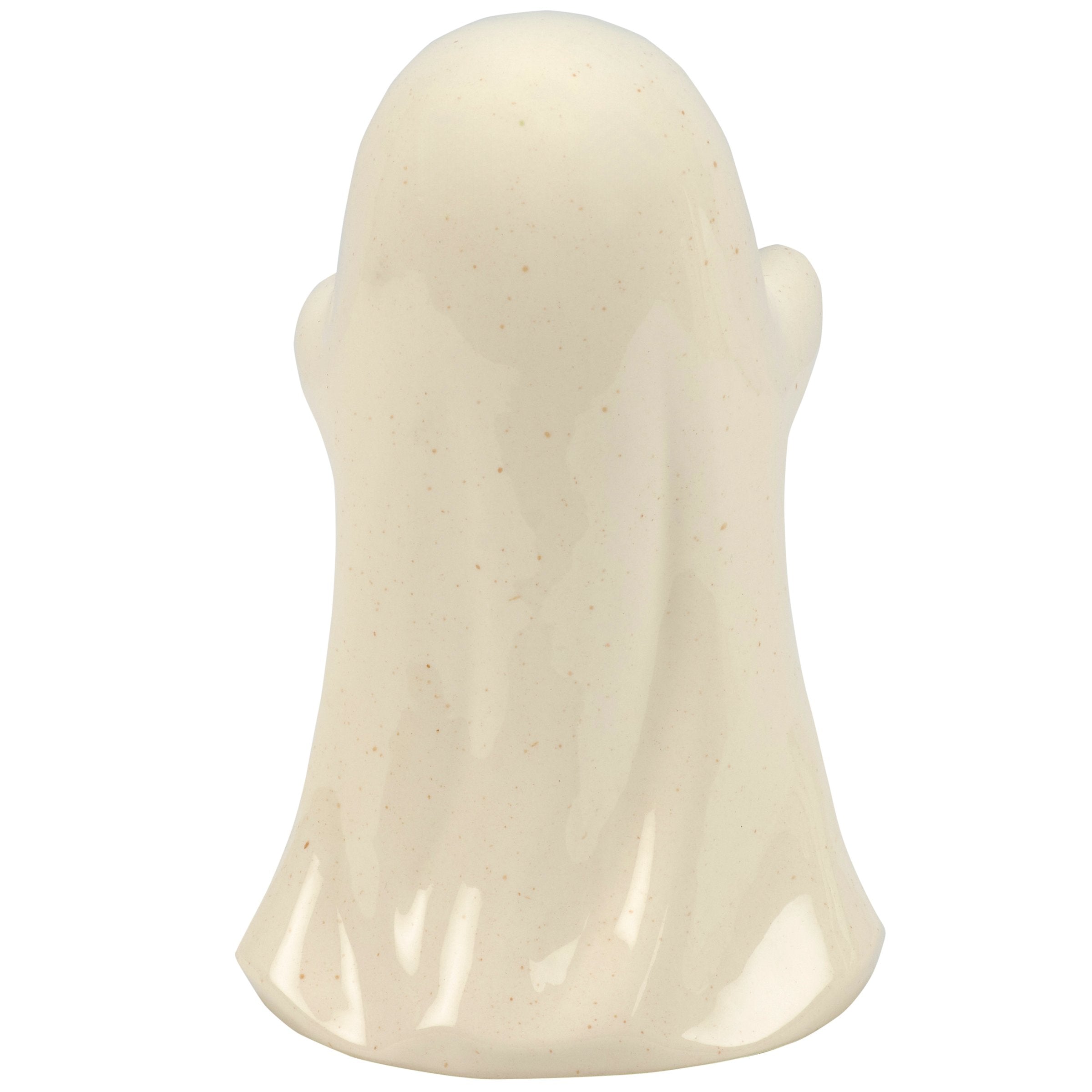 Charming Ceramic Ghost Figurine with Glossy Glaze for Spooky Halloween Decor