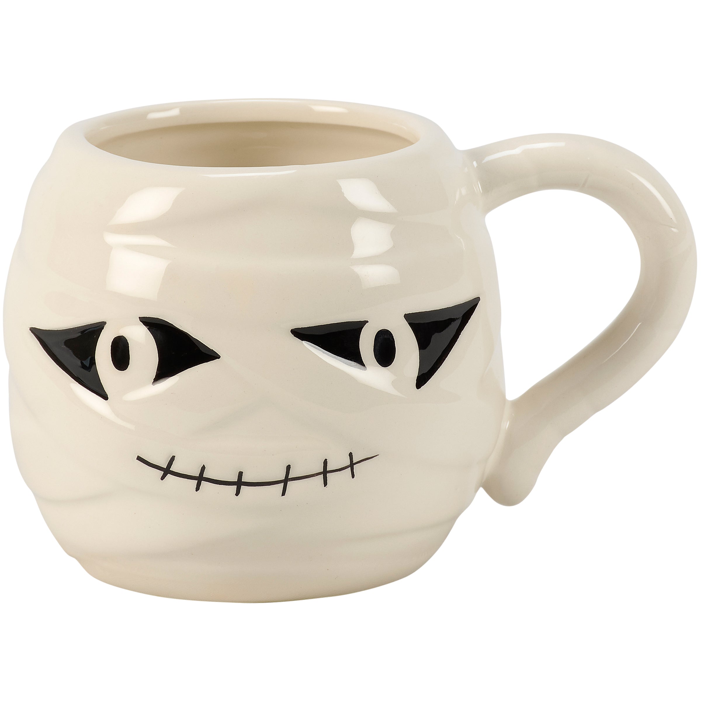 Spooky Halloween Ceramic Mummy Head Coffee Mug with Glaze Finish