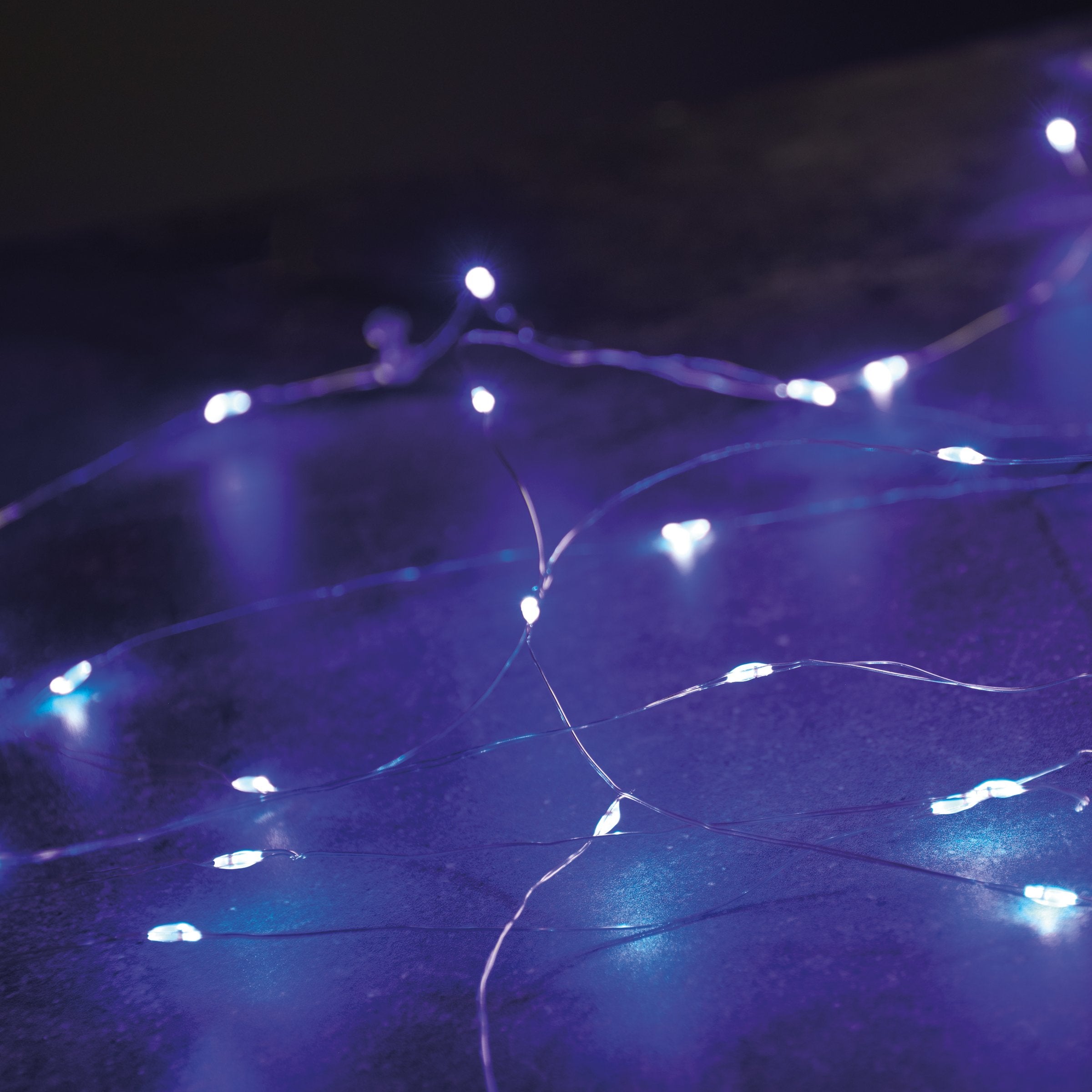 Vibrant Purple LED Wire Lights with 6-Hour Timer for Indoor Decor