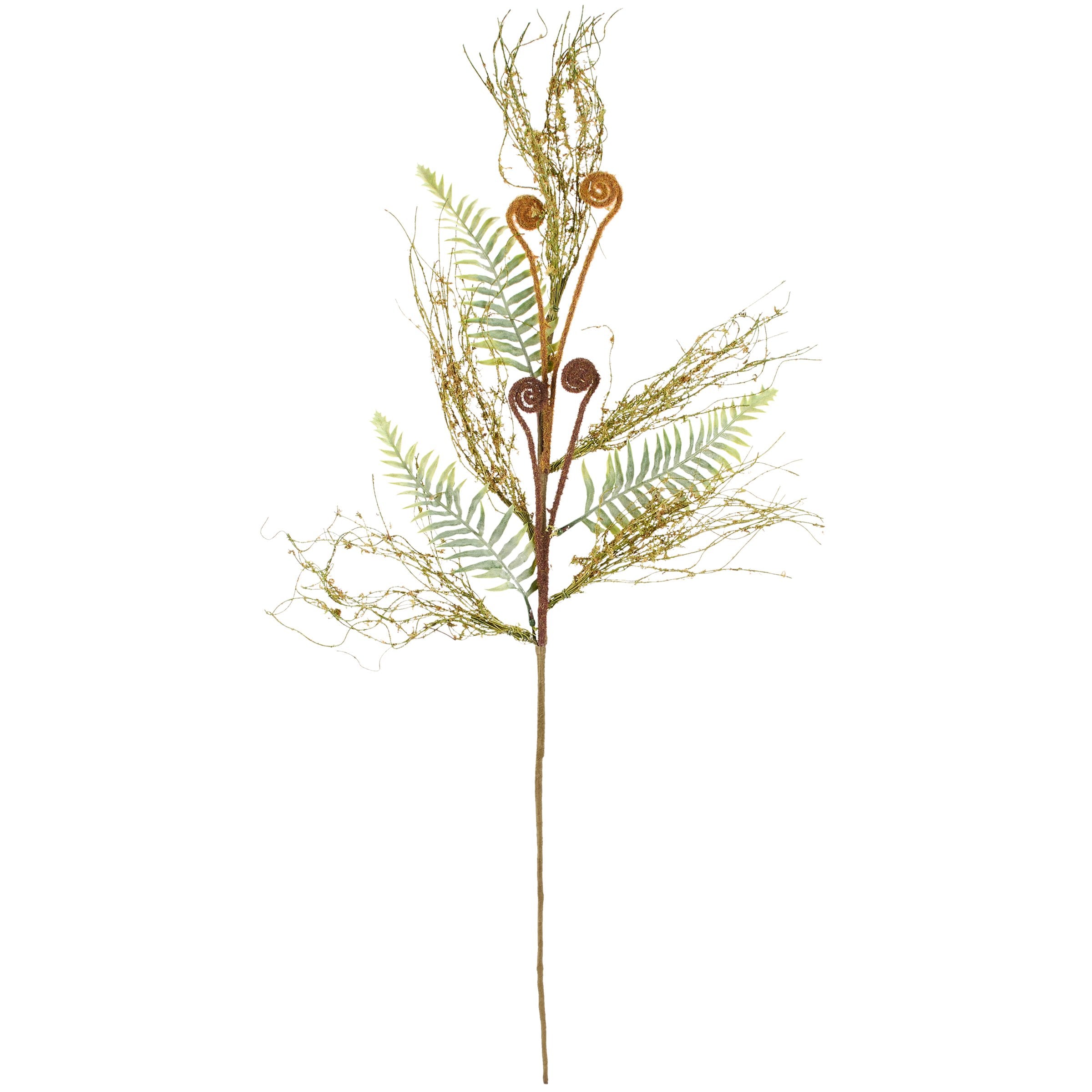 Lifelike Mixed Fern Floral Pick: 32-Inch Artificial Greenery for Effortless Decor