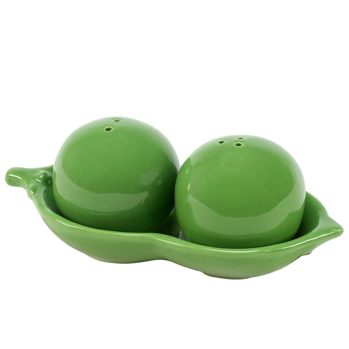 Farmhouse Ceramic Two Peas In A Pod Salt & Pepper Shaker Set