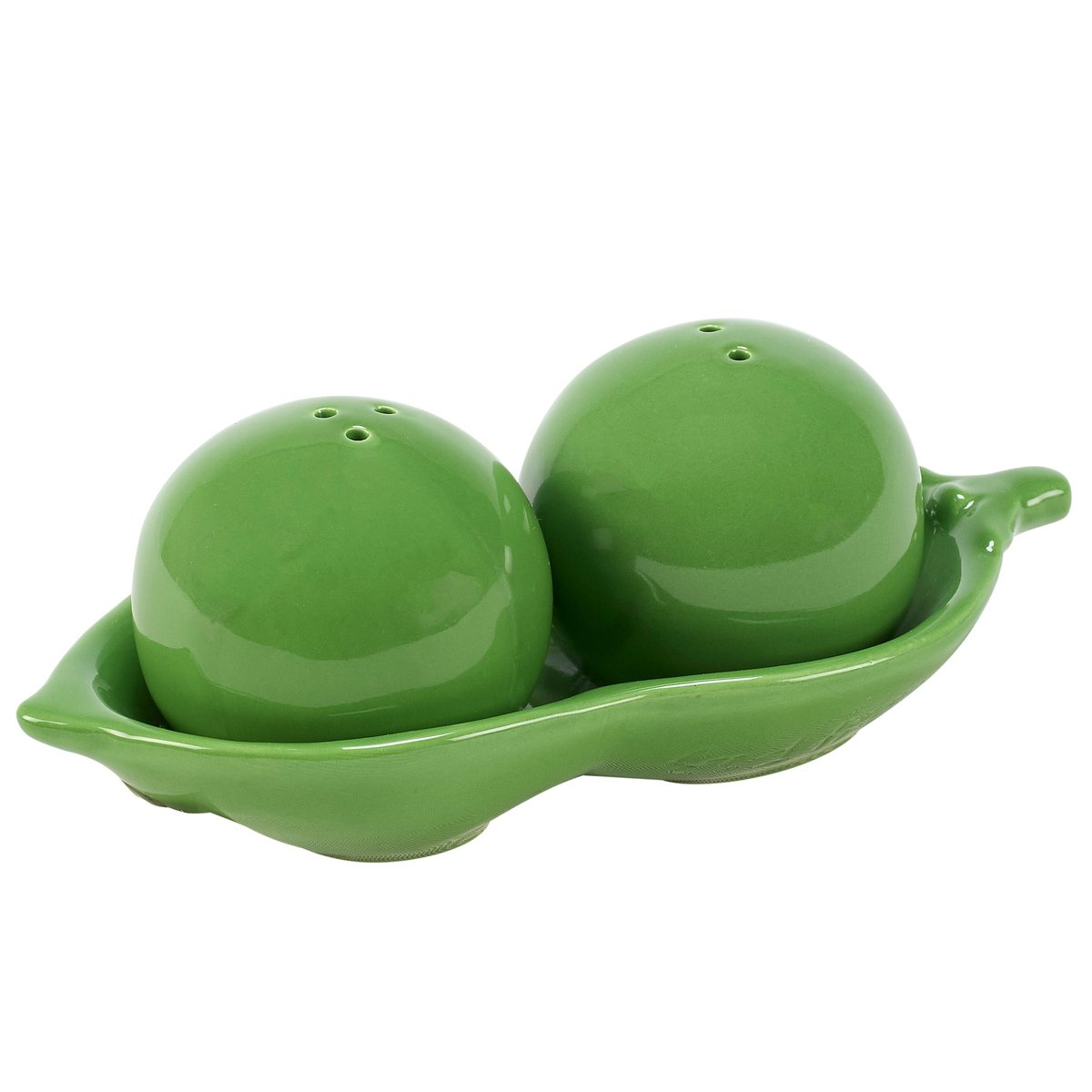 Farmhouse Ceramic Two Peas In A Pod Salt & Pepper Shaker Set