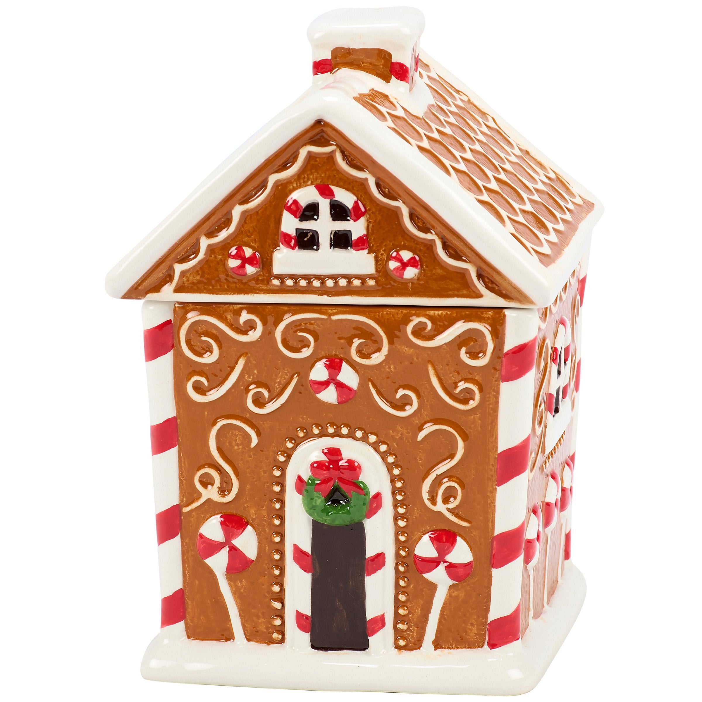 Delightful Ceramic Gingerbread House Cookie Jar for Holiday Treats