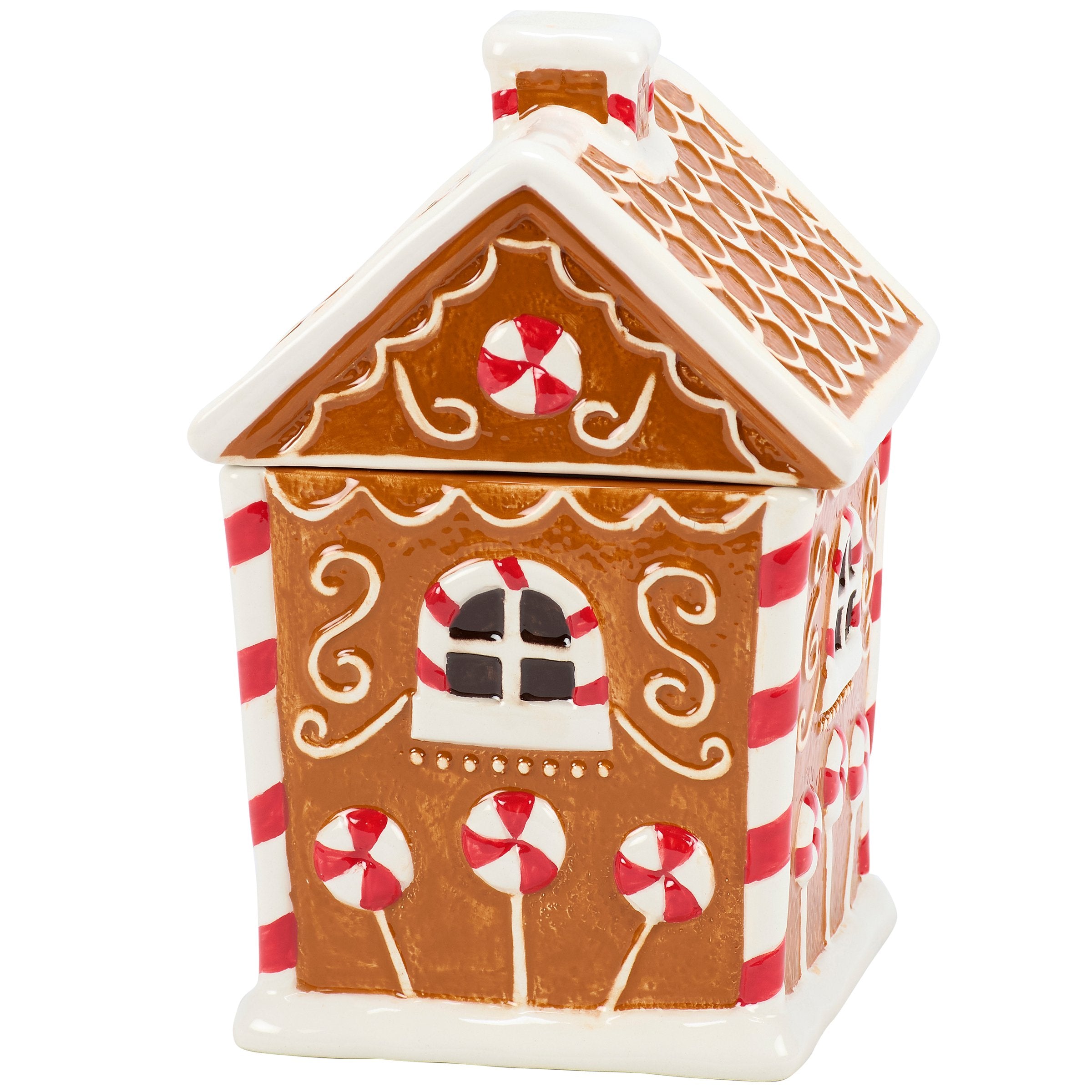 Delightful Ceramic Gingerbread House Cookie Jar for Holiday Treats