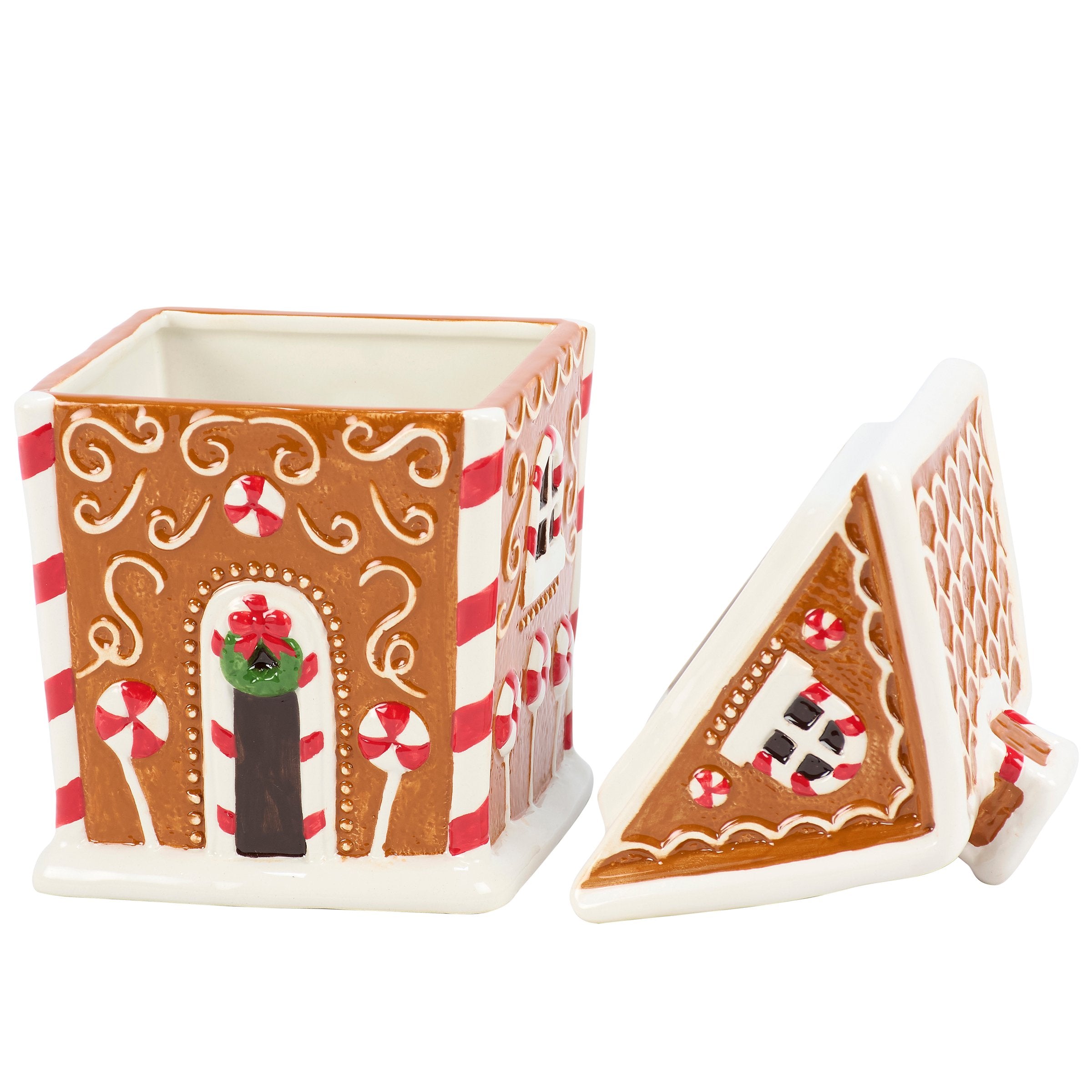 Delightful Ceramic Gingerbread House Cookie Jar for Holiday Treats
