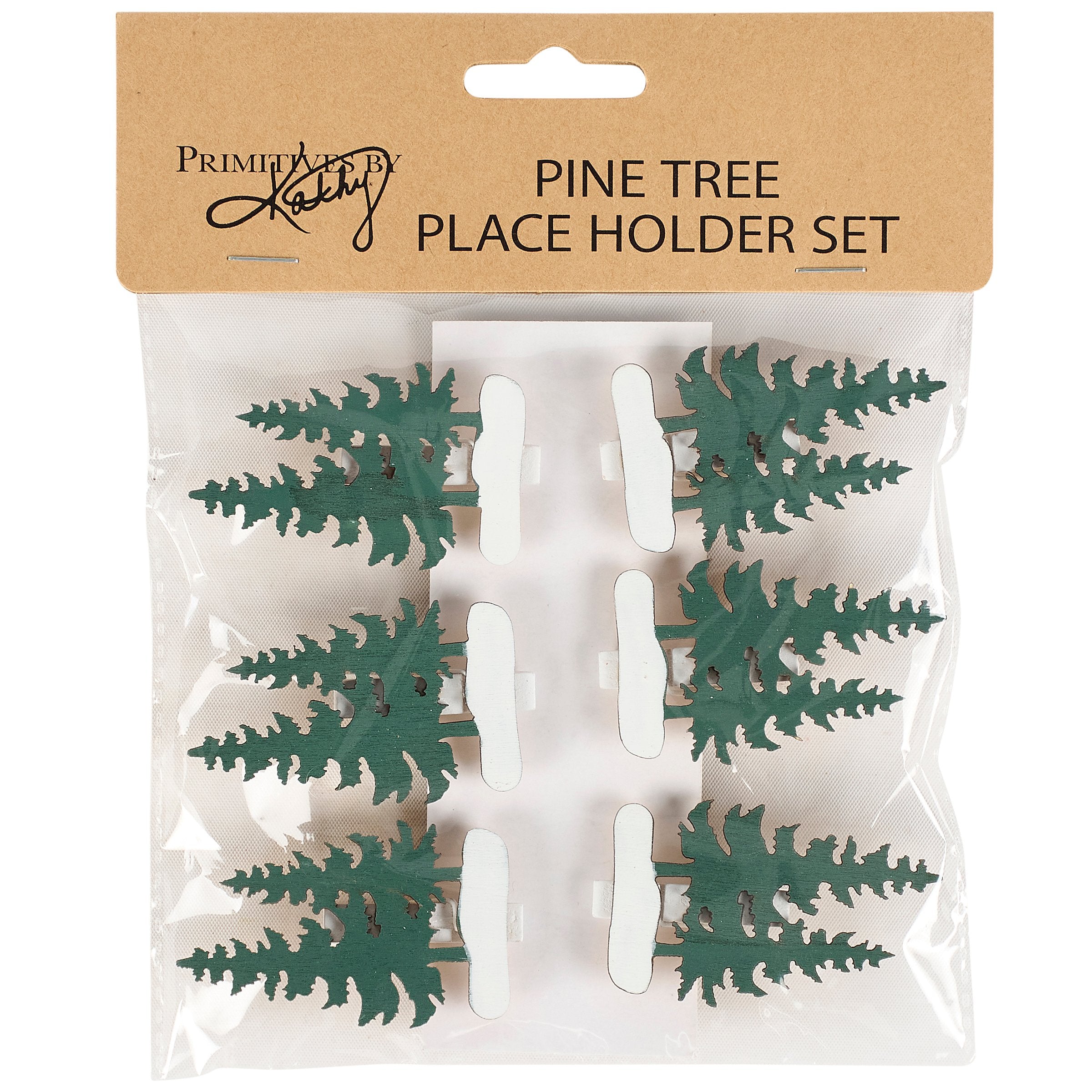 Charming Rustic Pine Tree Place Card Holder Set for Festive Table Settings