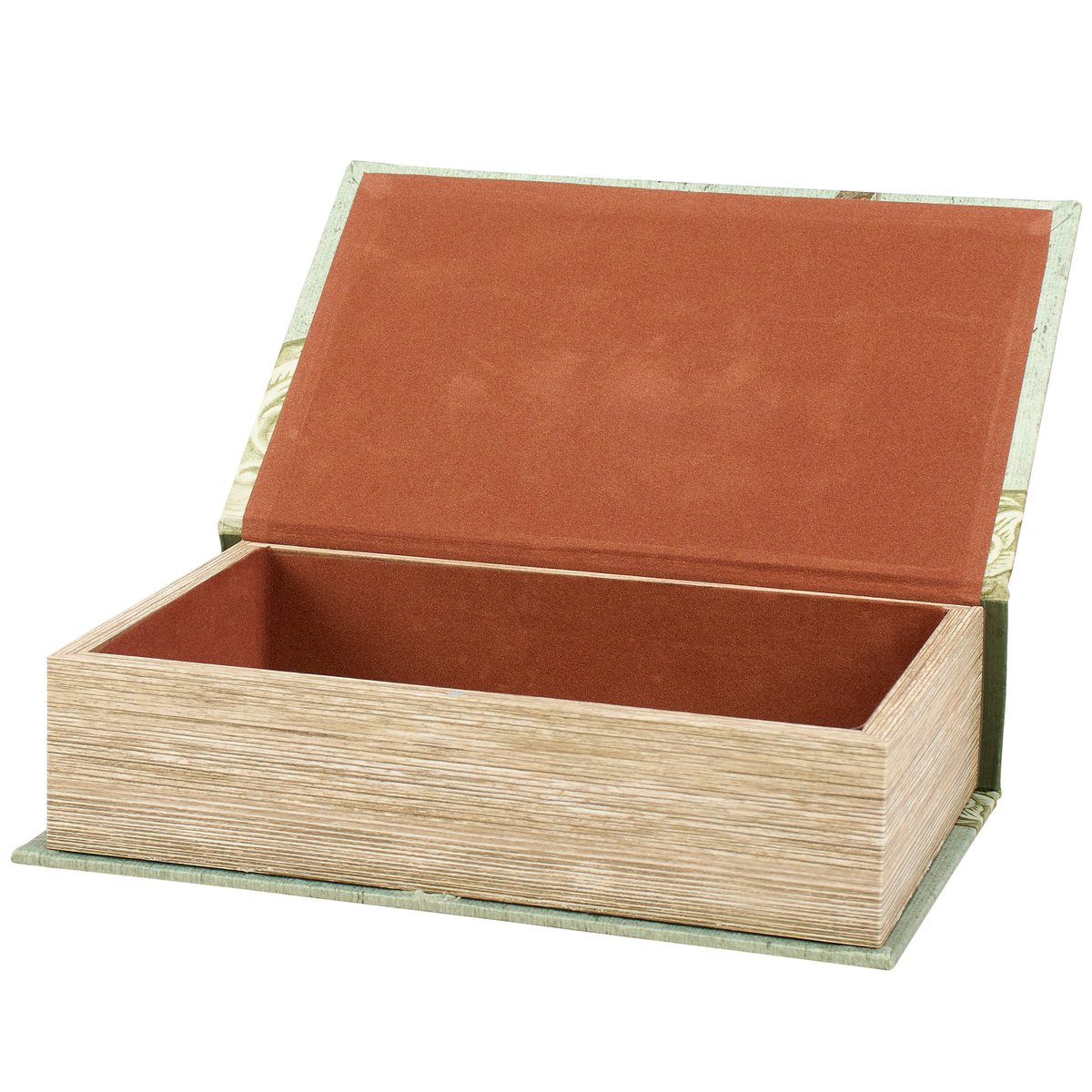 Exotic Rainforest Bird Art Nouveau Decorative Book Box for Keepsake Storage