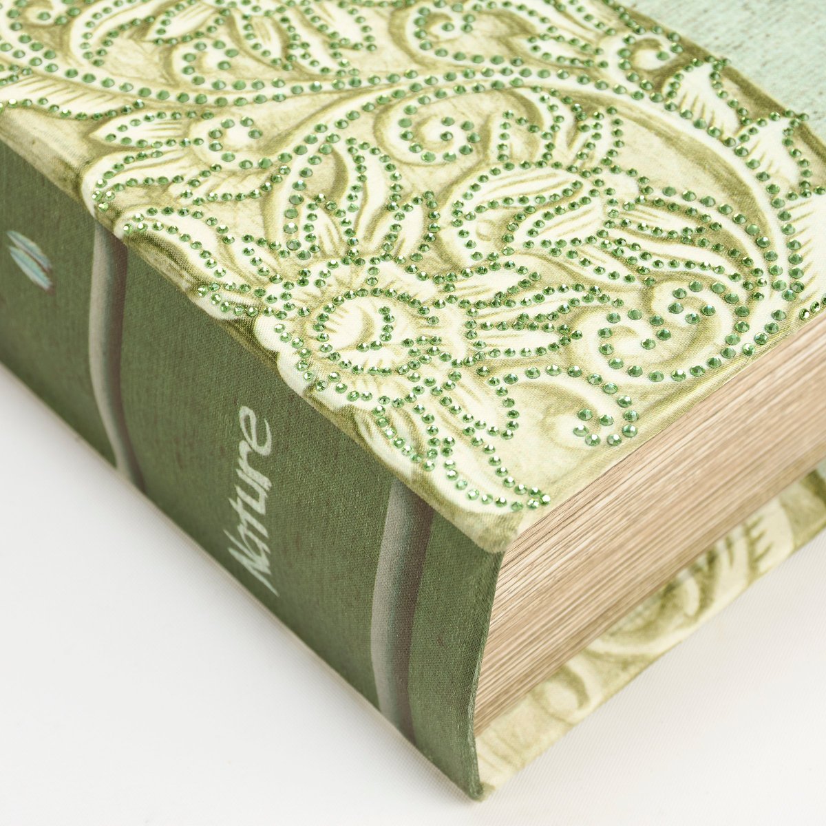 Exotic Rainforest Bird Art Nouveau Decorative Book Box for Keepsake Storage