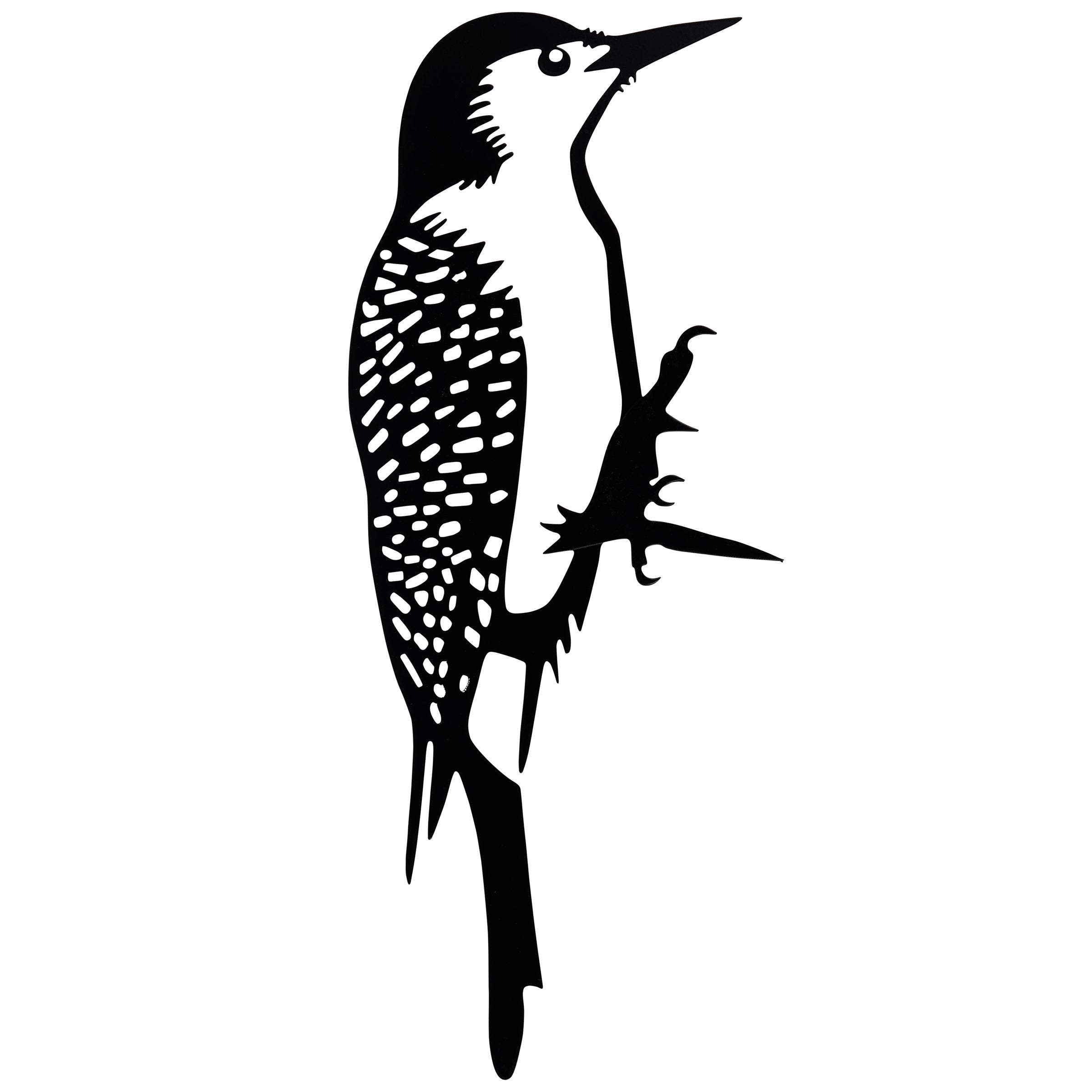 Durable Metal Woodpecker Outdoor Art for Garden, Cabin & Lake Decor