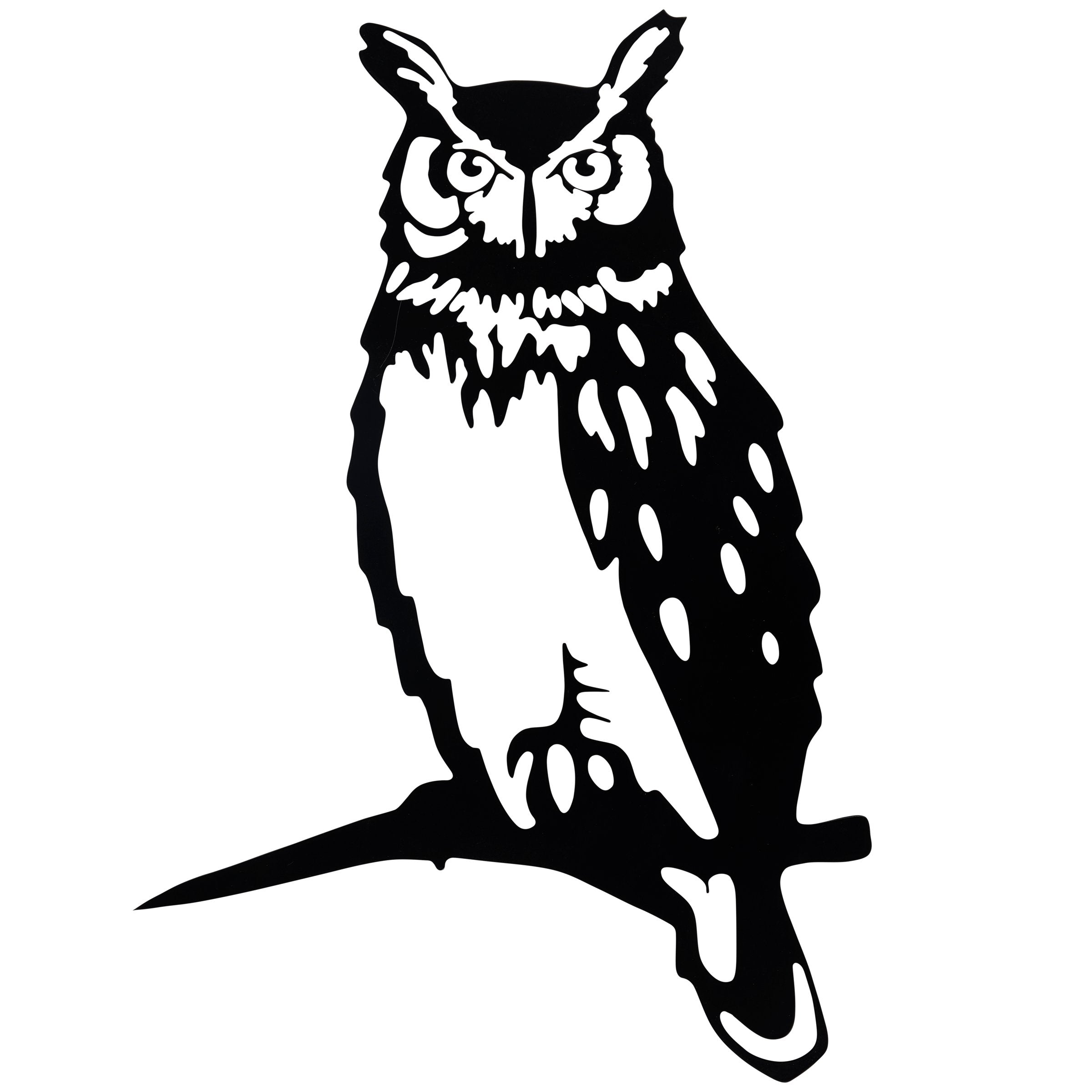 Durable Metal Owl Art Outdoor Decor for Tree or Post Display