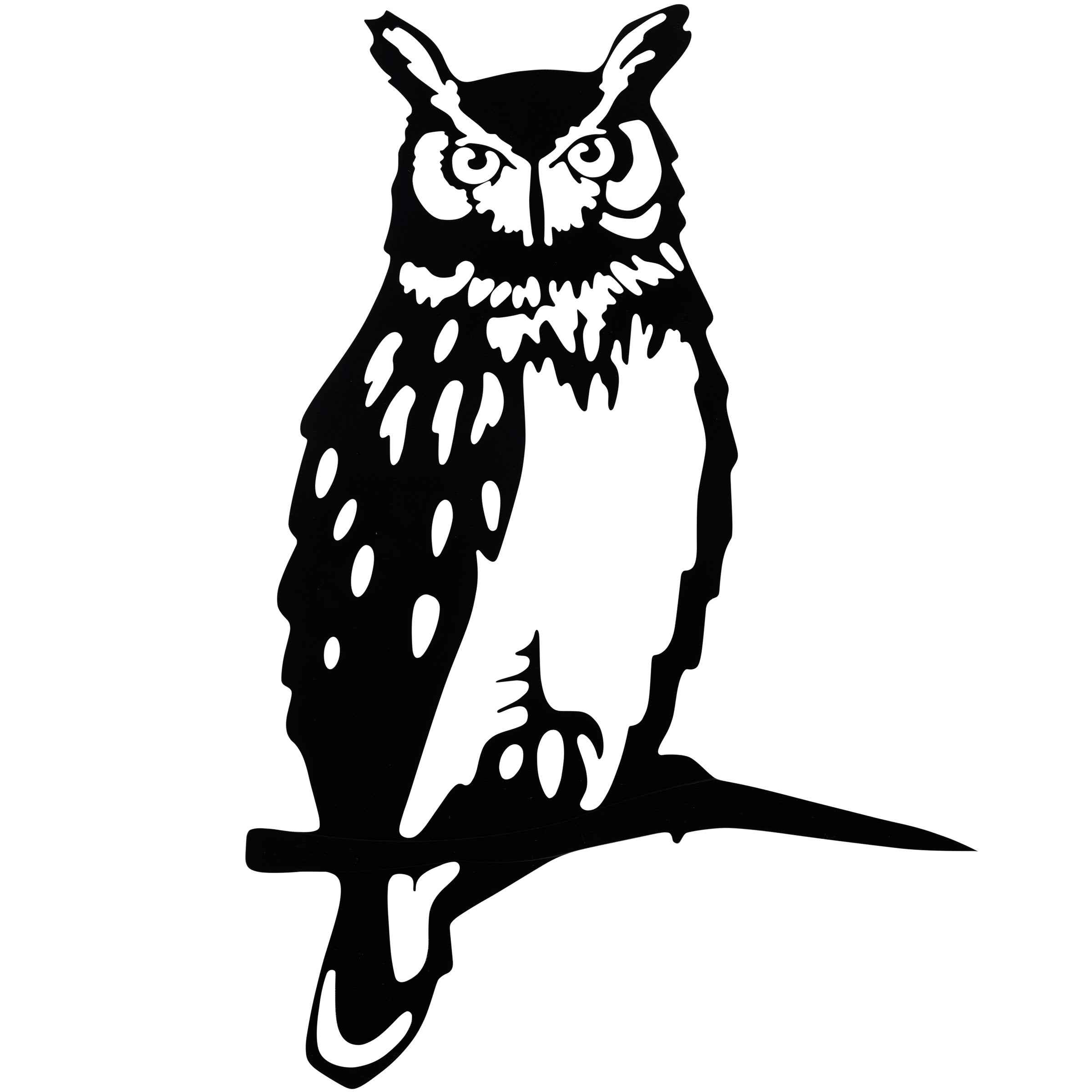 Durable Metal Owl Art Outdoor Decor for Tree or Post Display