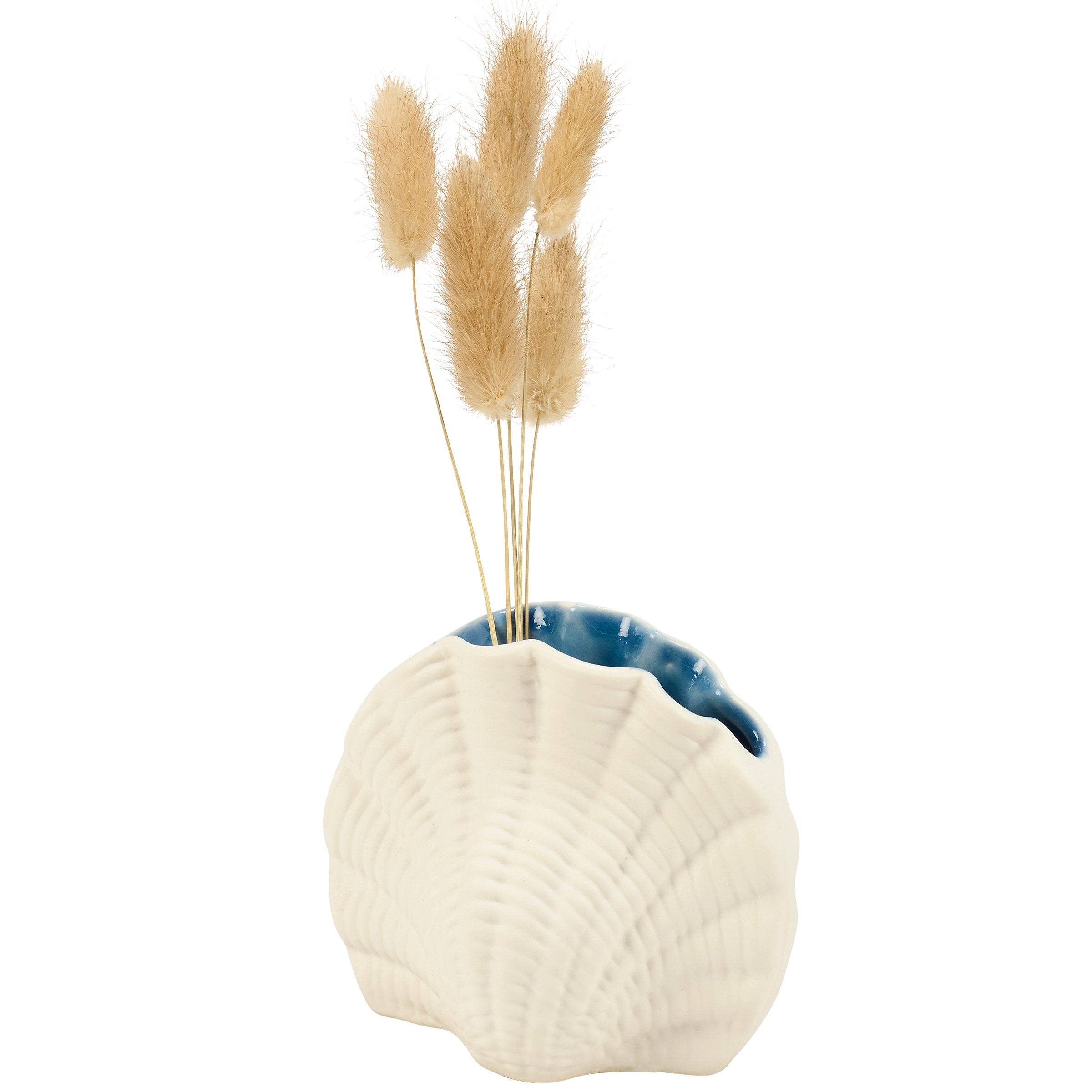 Charming Coastal Seashell Porcelain Vase - Elegant Beach Home Decor Accent