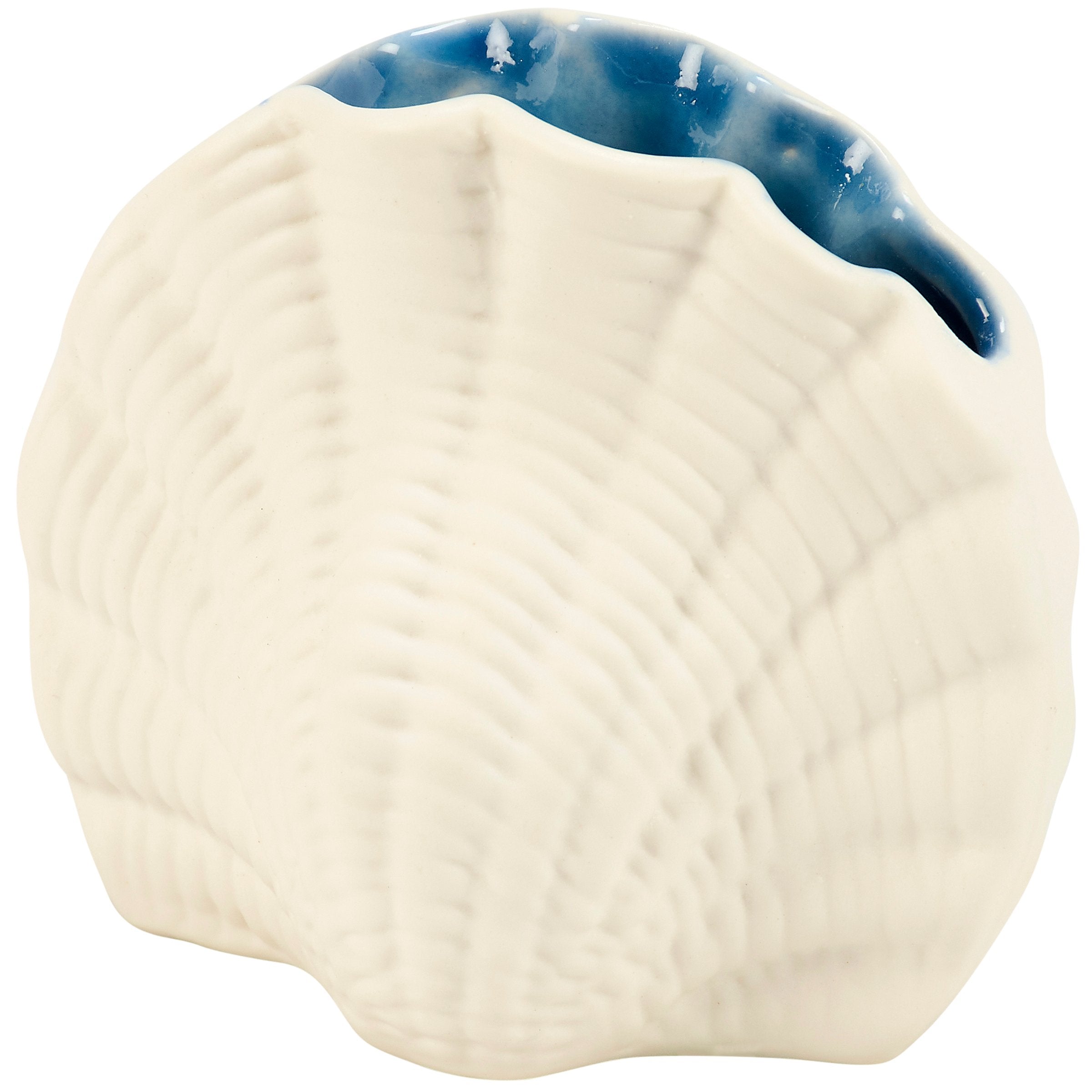 Charming Coastal Seashell Porcelain Vase - Elegant Beach Home Decor Accent