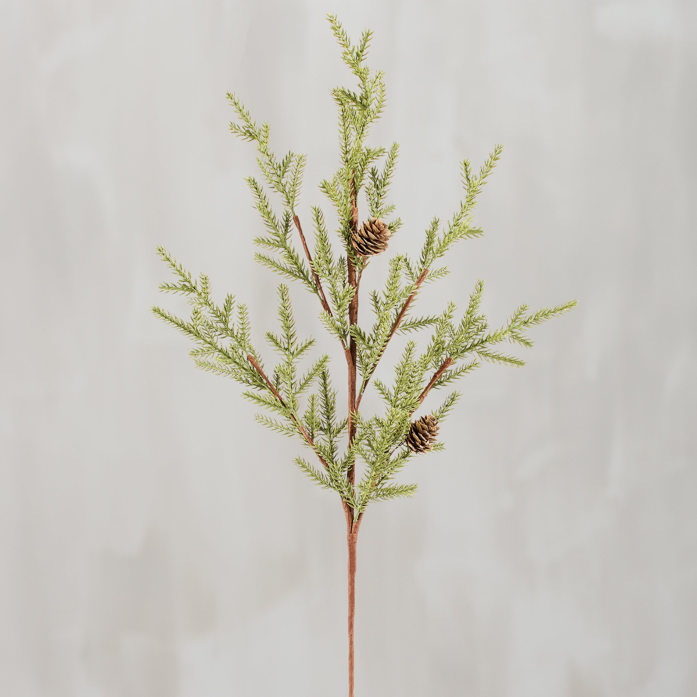 Lifelike Evergreen Pine & Pinecones Floral Pick - 25.25 Inch Tall Seasonal Decor