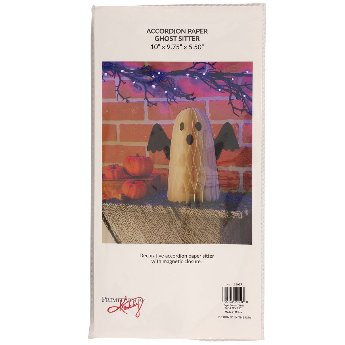 Spooky 3D Accordion Paper Ghost Decoration with Magnet for Halloween Fun