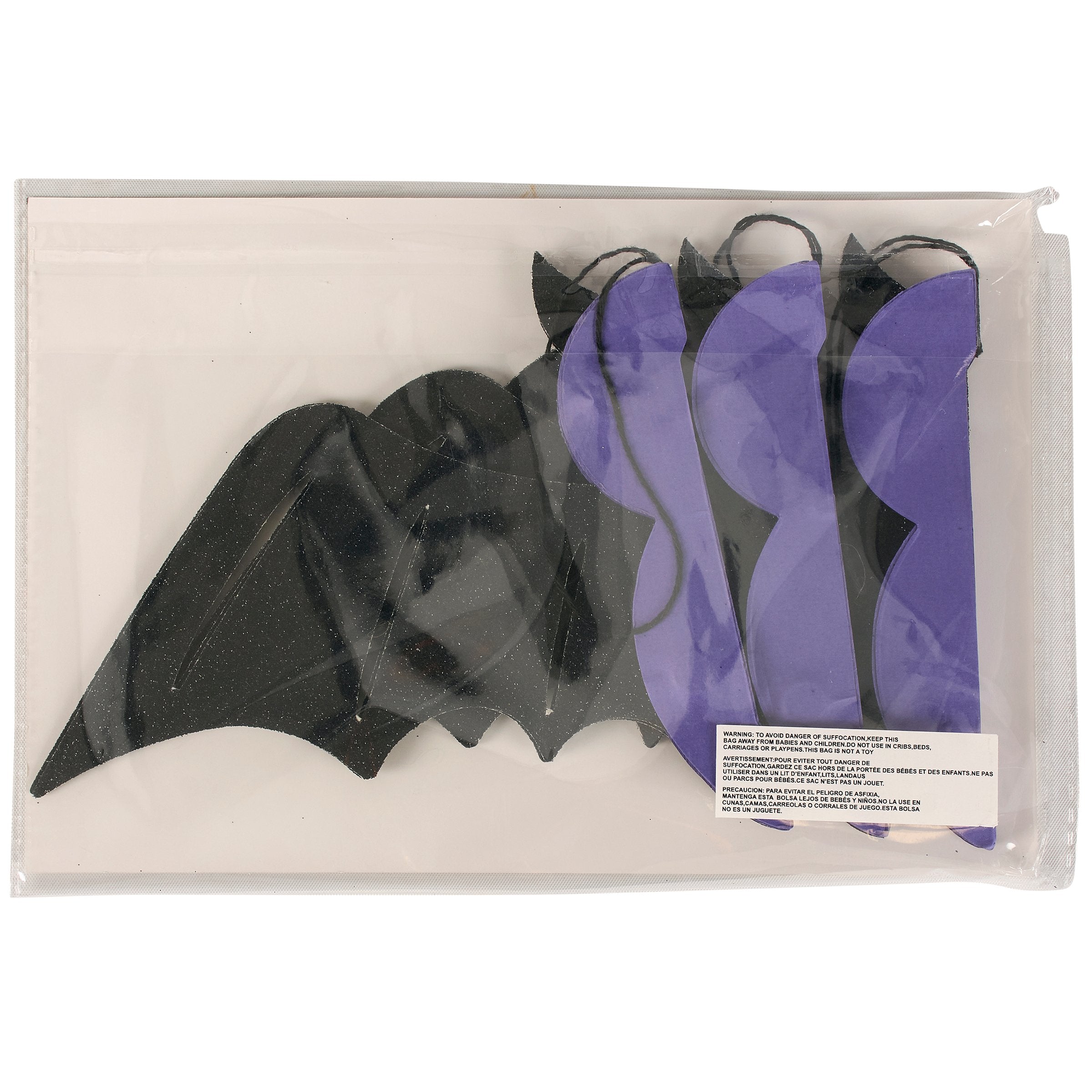 Spooky 3D Flying Bat Paper Decorations Set - Glitter Halloween Party Decor