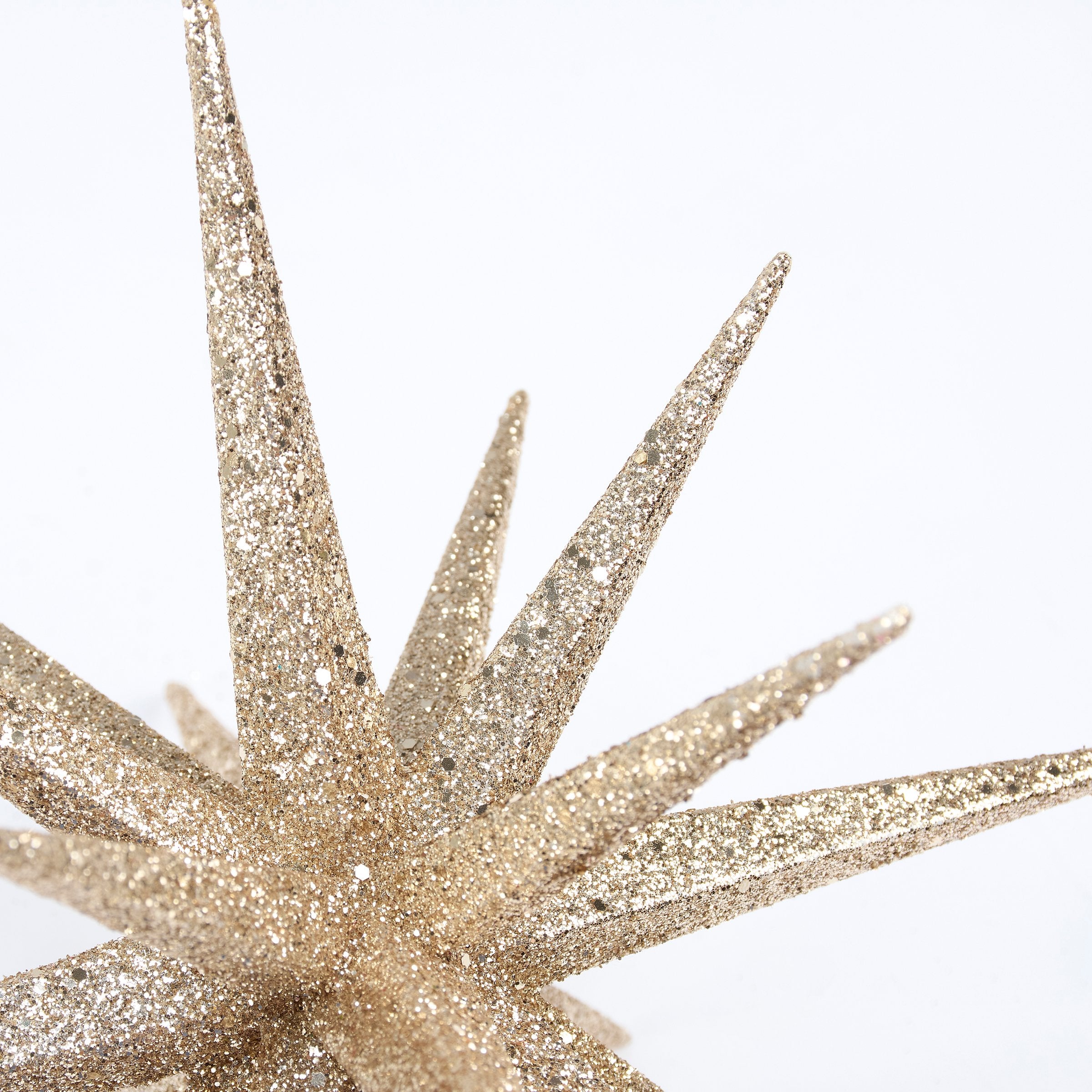 Large Glitter Starburst Christmas Ornament Holiday Tree Decoration - 8 Inch