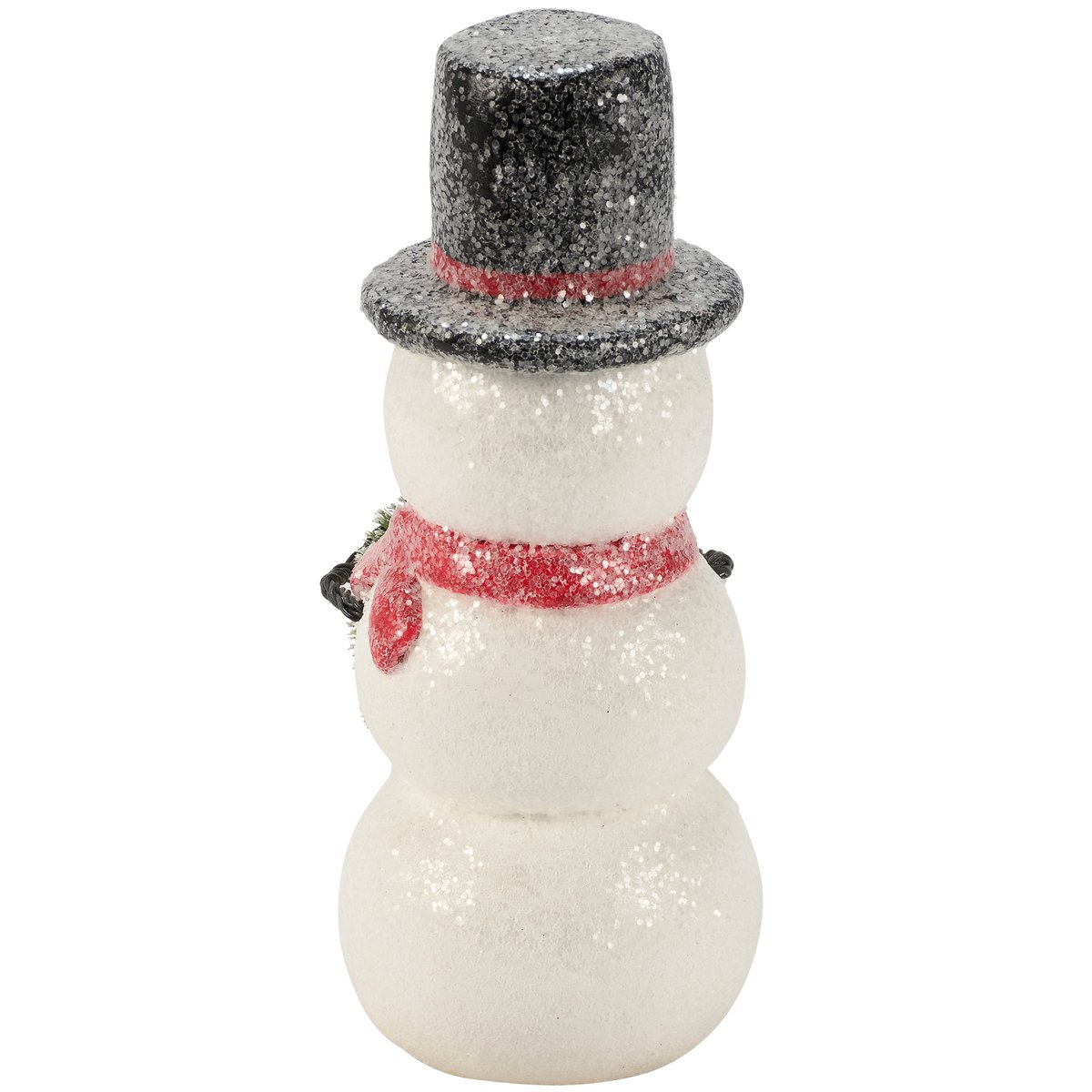 Charming Retro Snowman Figurine with Wreath - Hand-Painted Holiday Decor