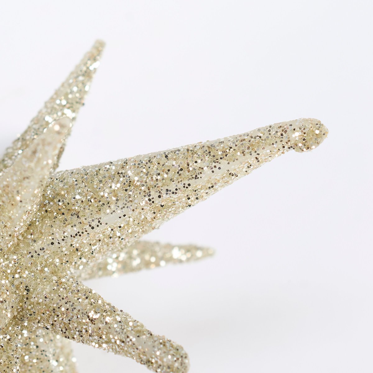 Sparkling Champagne Star Christmas Ornament - Glittery Festive Holiday Decor