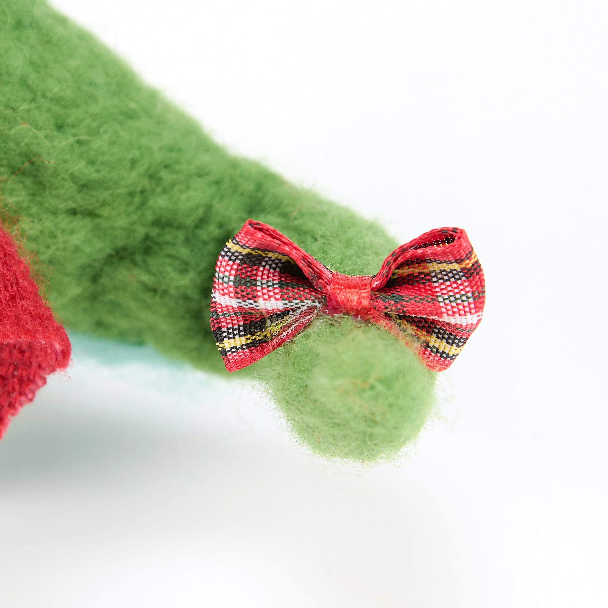 Festive Santa Brontosaurus Critter: Charming Felt Dinosaur Christmas Decor
