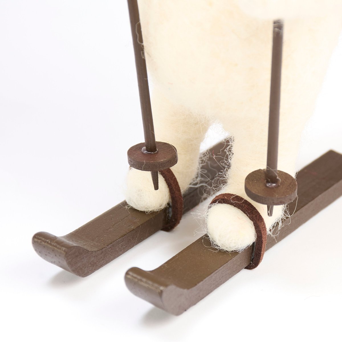 Charming Skiing Polar Bear Critter with Penguin Backpack Christmas Decor Accent