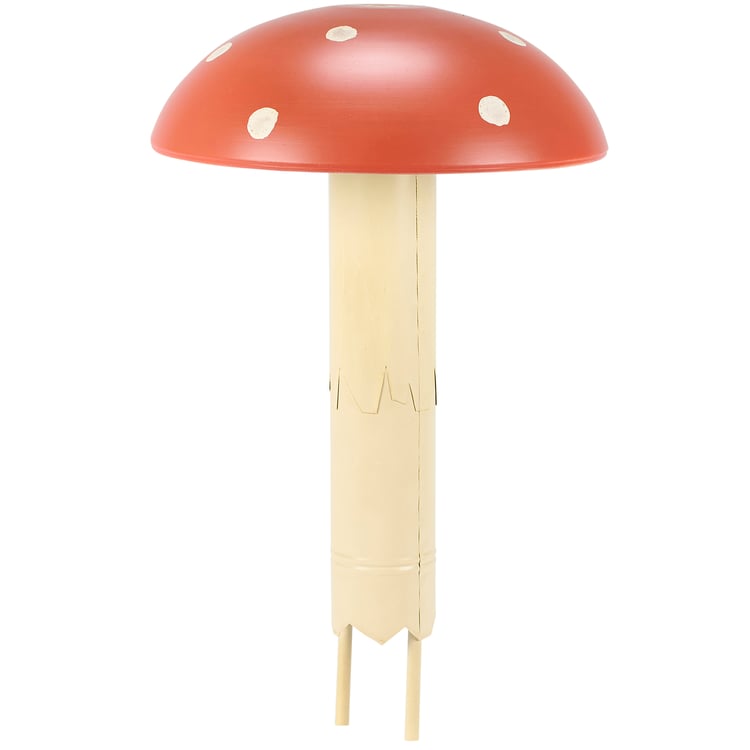 Charming Rustic Metal Mushroom Garden Stakes Set - Whimsical Outdoor Yard Decor