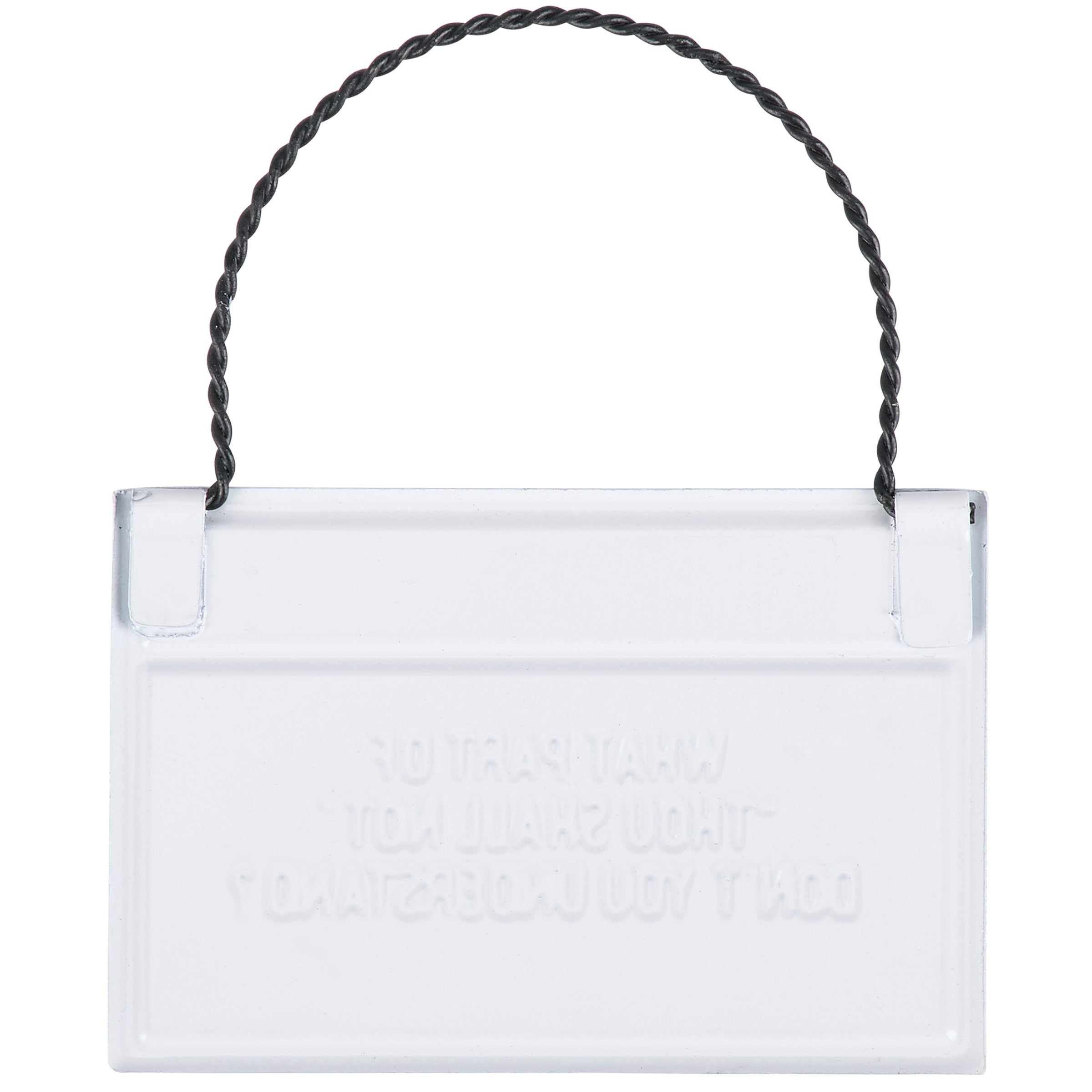 Funny "Thou Shall Not" Church Sign Metal Ornament with Wire Hanger