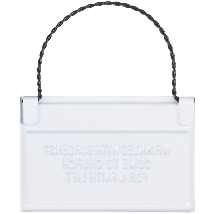 Humorous Faith Lift Church Sign Metal Ornament - Inspirational Home Decor Gift