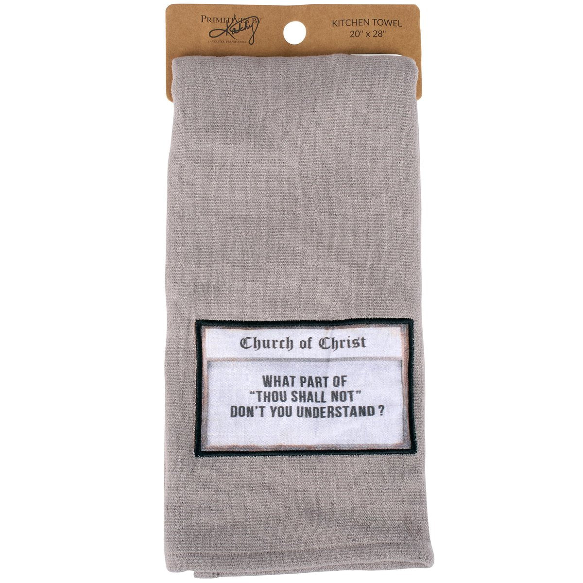 Funny 'Thou Shall Not' Faith-Themed Absorbent Cotton Kitchen Towel for Home