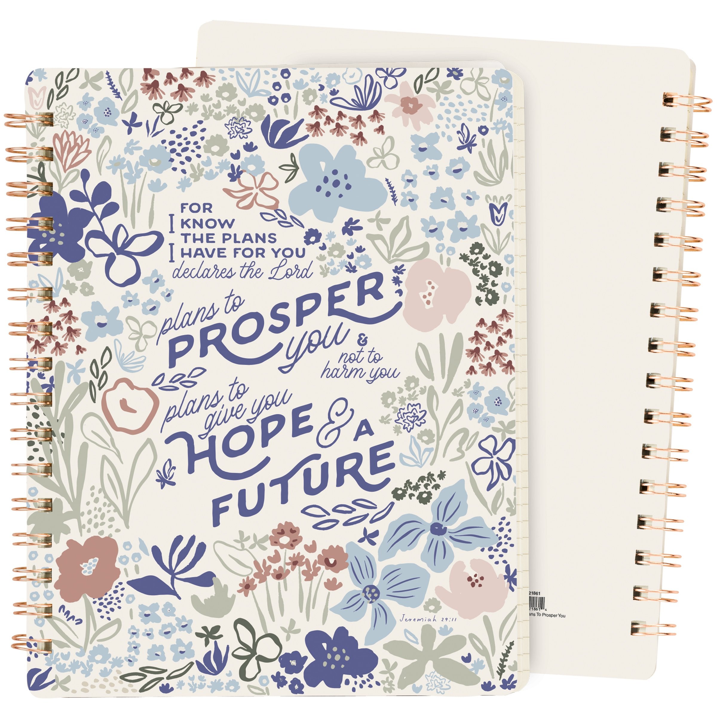 Inspiring Faith Botanical Spiral Notebook: Journal Your Plans to Prosper You