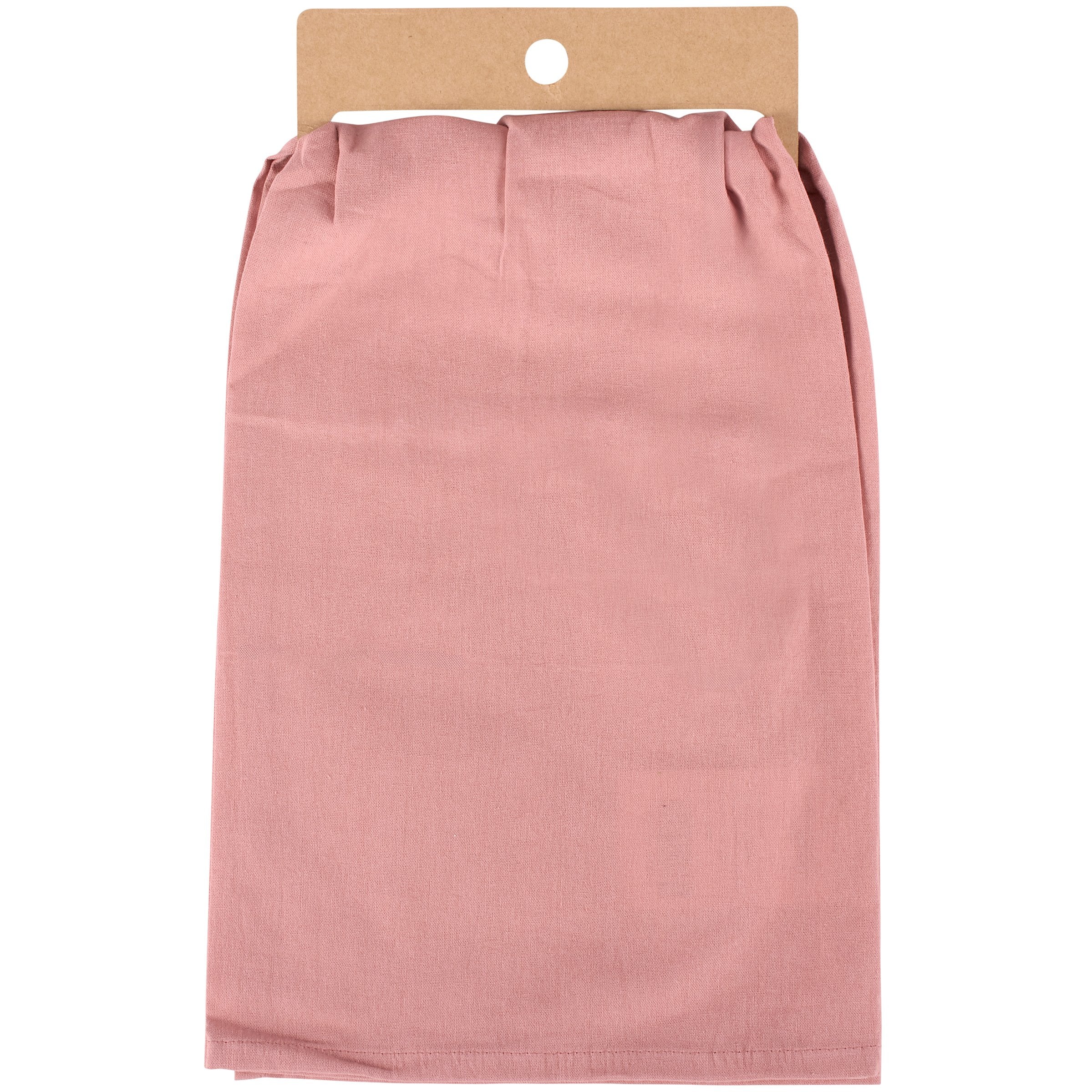 Pink Floral Faith-Inspired Cotton Kitchen Towel - 'Praise God' Design