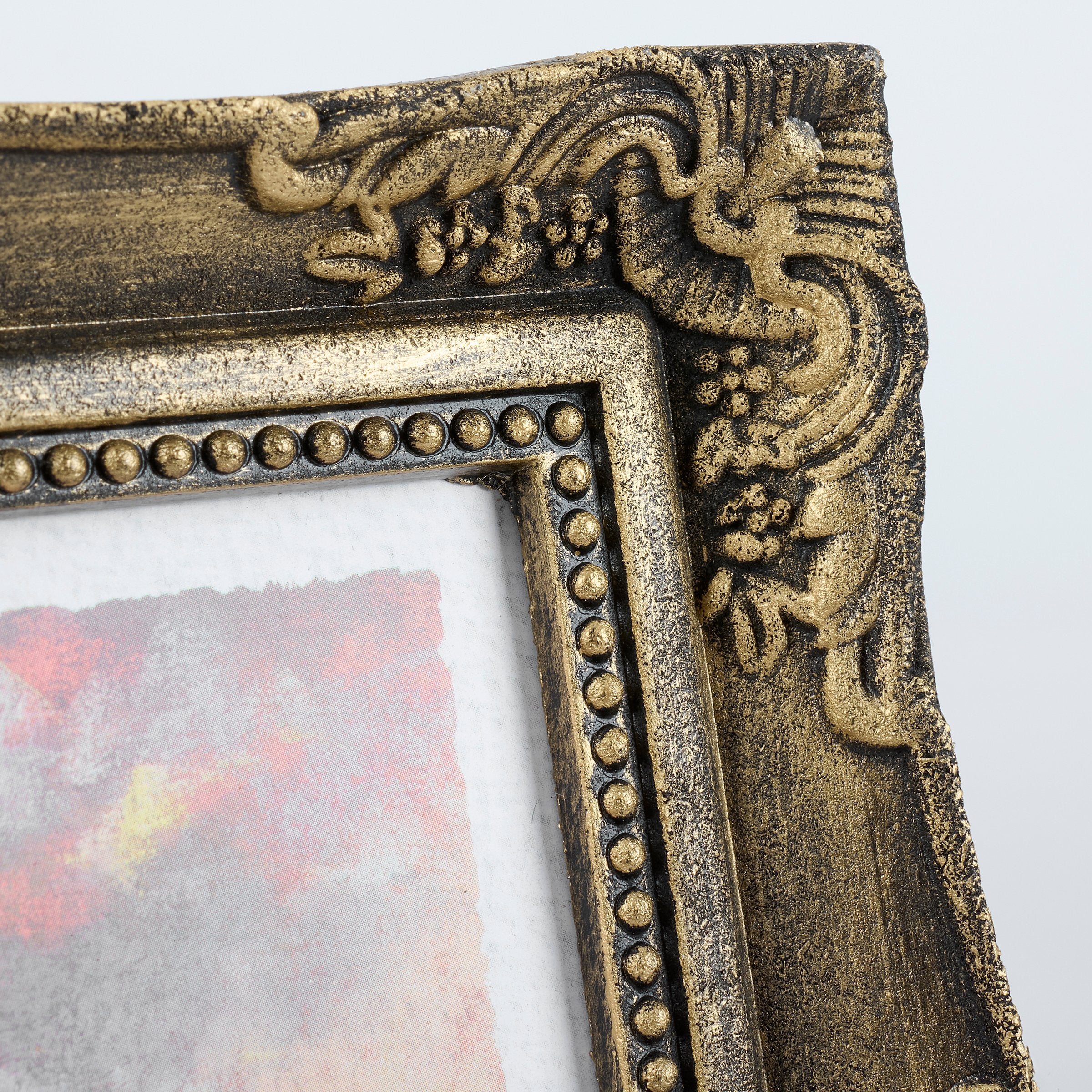 Inspirational Genesis 1:1 Heavens and Earth Framed Art with Ornate Vintage Style