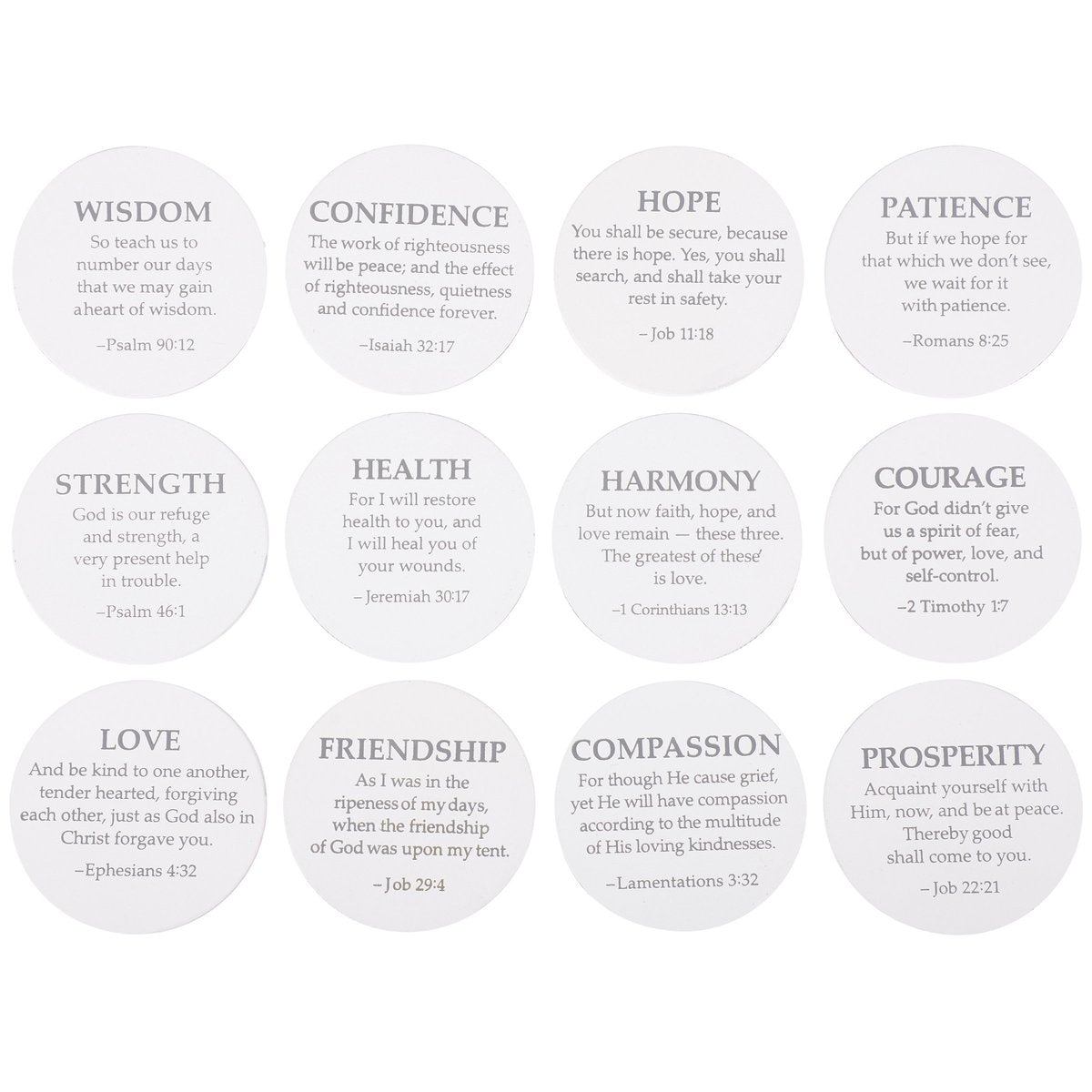 Pray It Forward Wooden Tokens Set with Inspirational Scripture & Muslin Bag