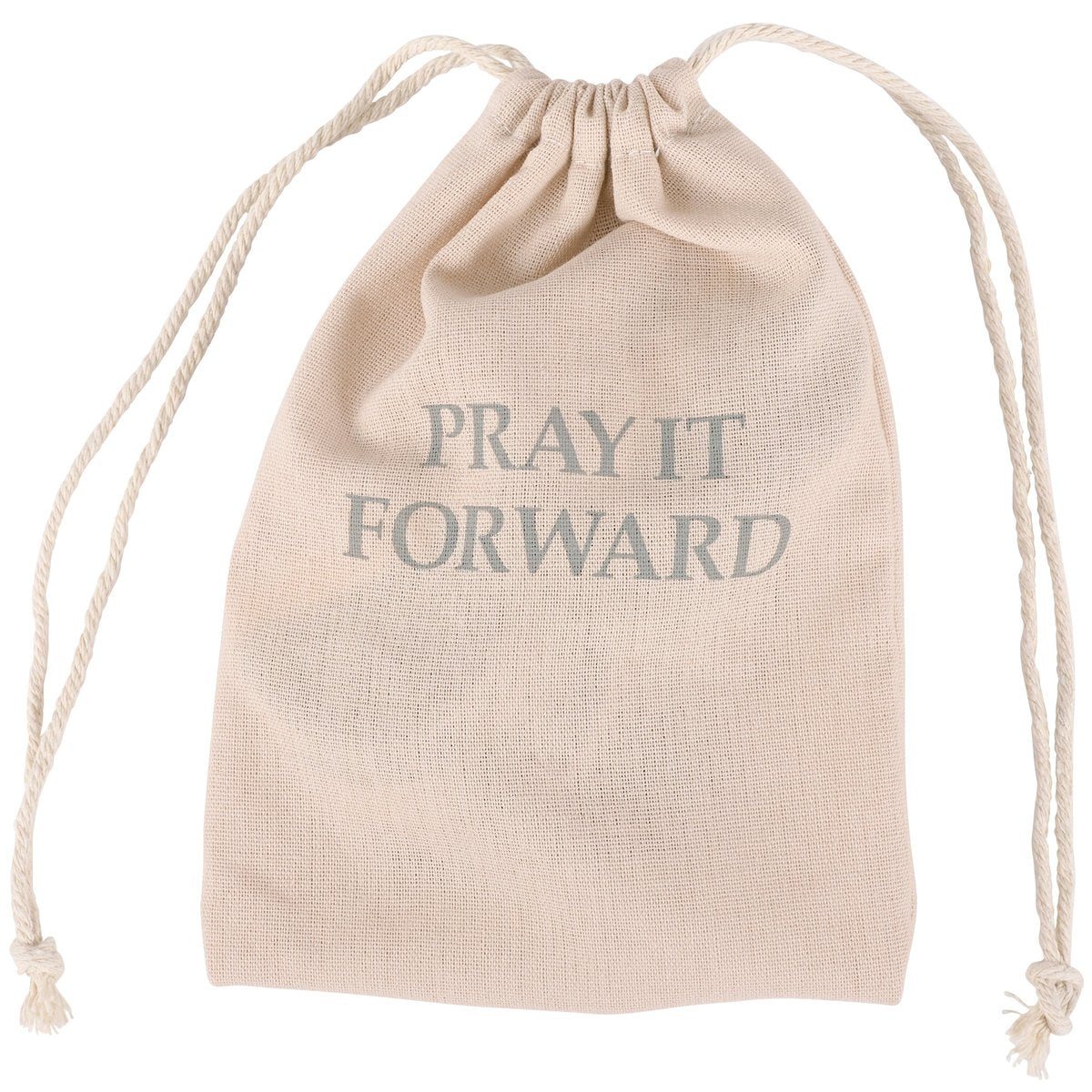Pray It Forward Wooden Tokens Set with Inspirational Scripture & Muslin Bag