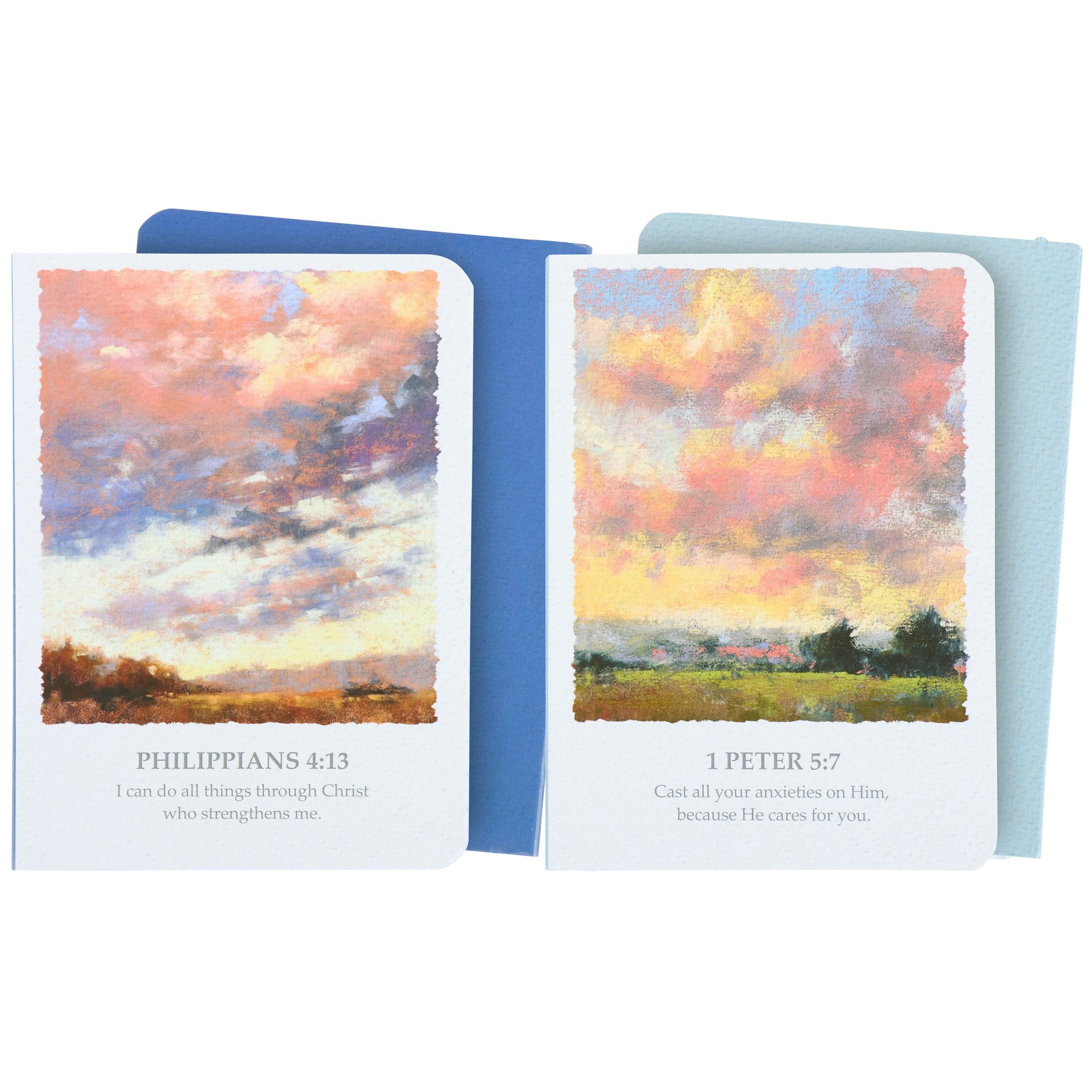 Inspirational Faith Mini Notebook Set - Strength & Care Scripture Journal